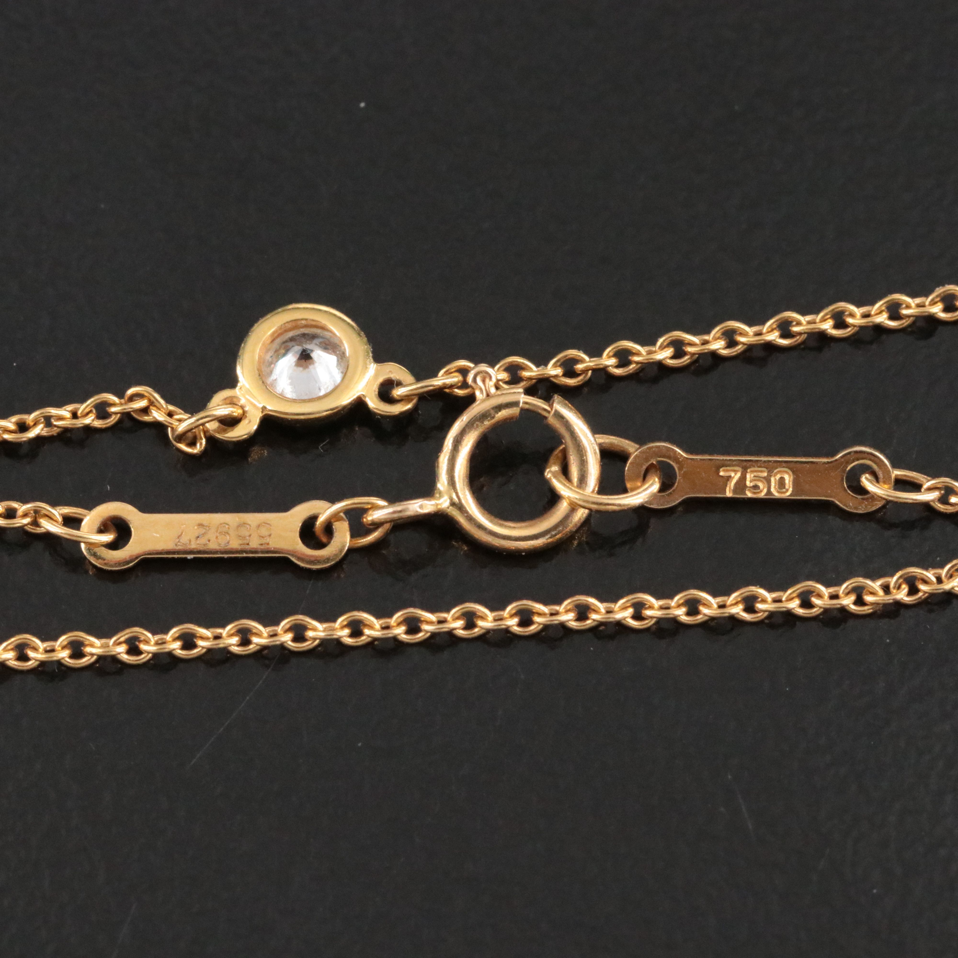 Elsa Peretti for Tiffany & Co. 18K Diamond Bezel Station Necklace