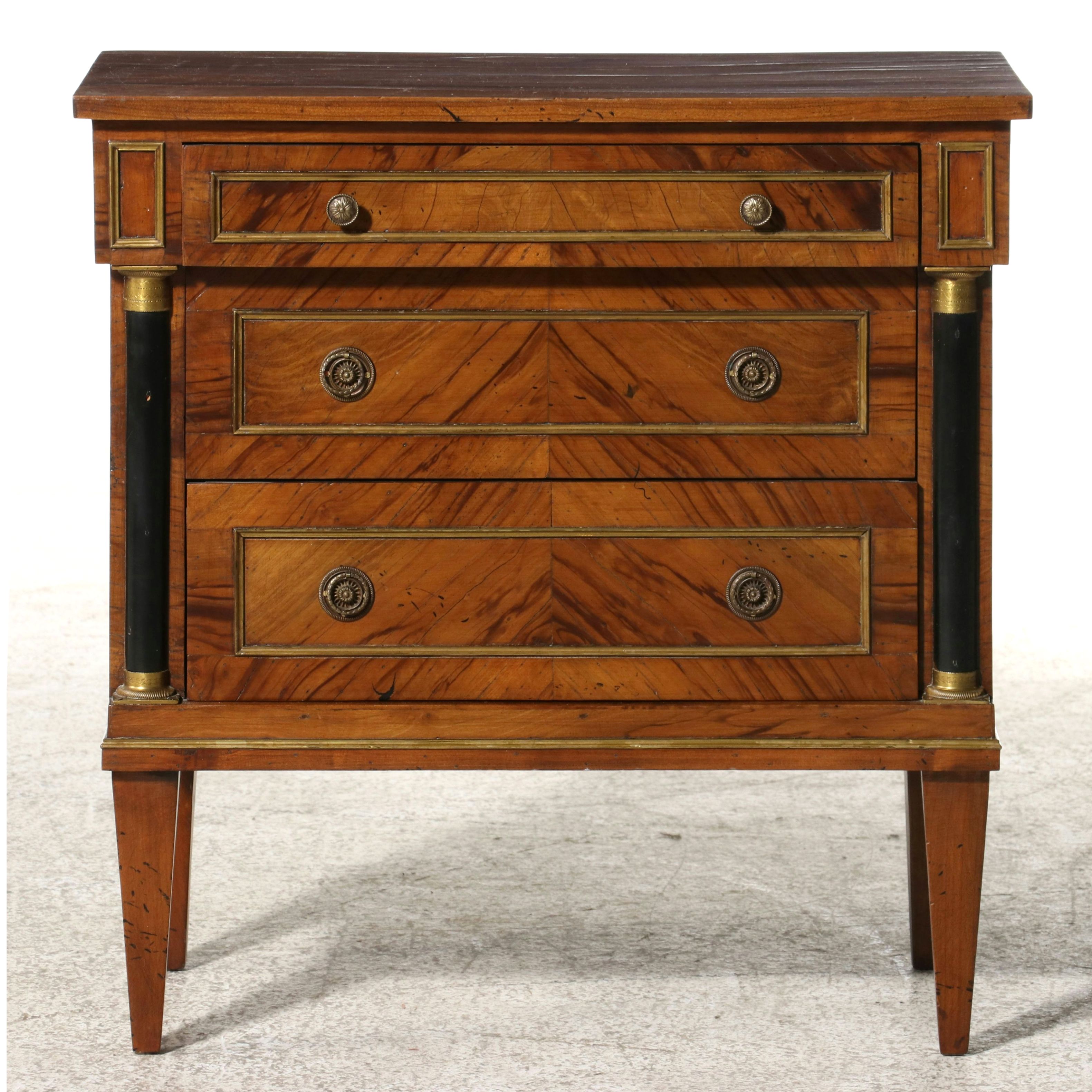 Continental Empire Style Three-Drawer Commode