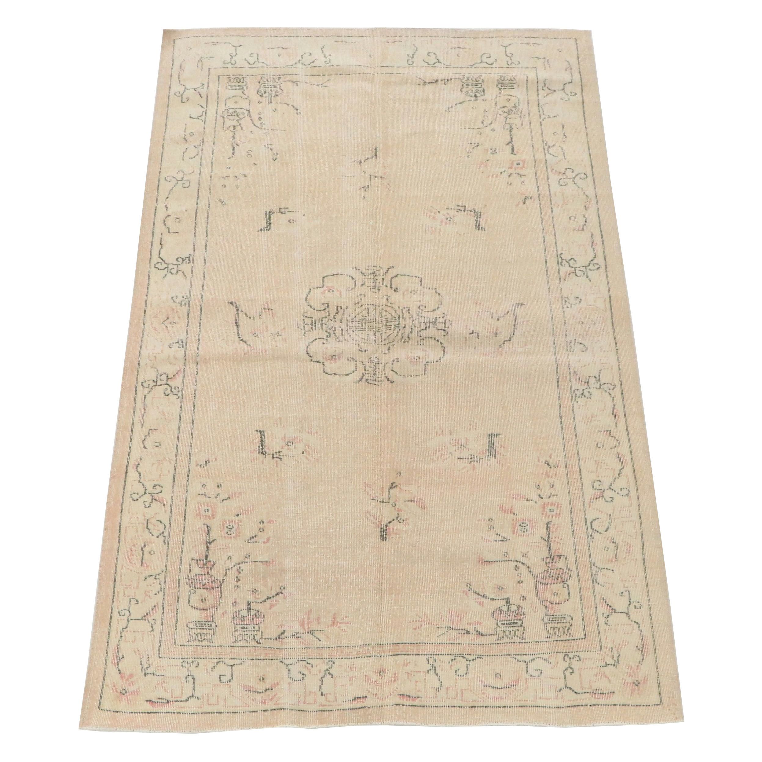 5'4 x 8'8 Hand-Knotted Turkish Oushak Area Rug