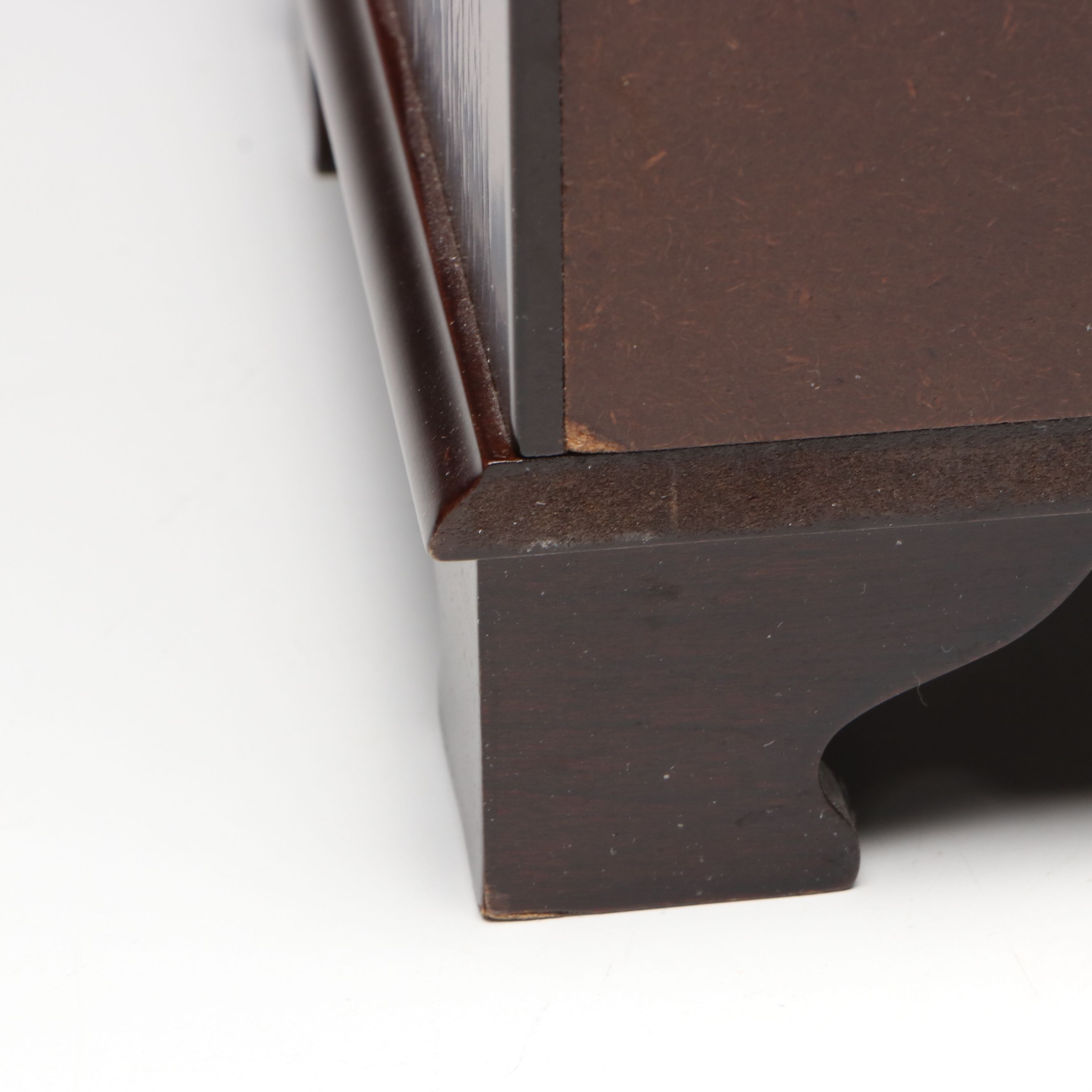 The Bombay Company Wooden Footed Jewelry Chest, Late 20th Century