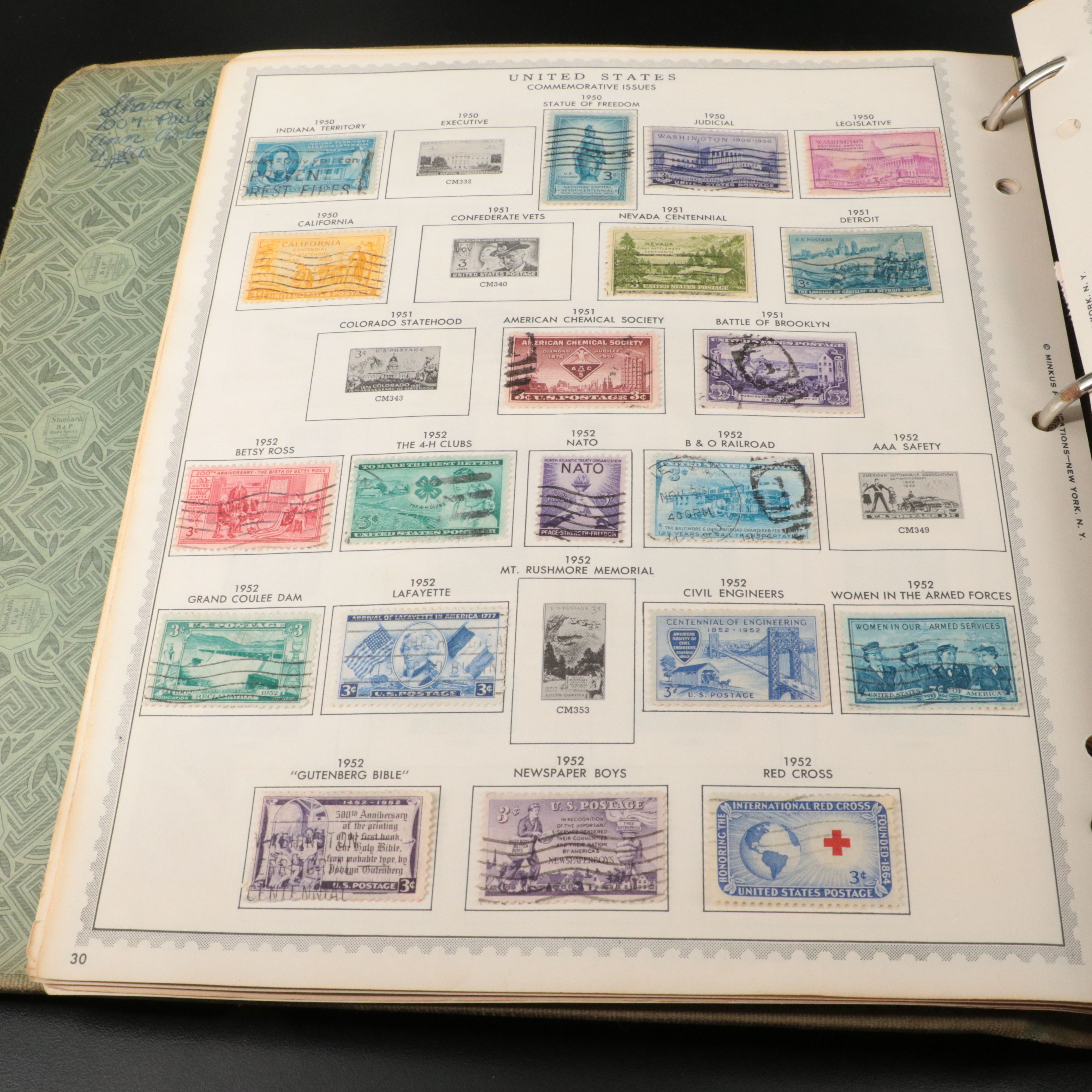 Three Vintage Albums of World Postage Stamps and Postal Covers