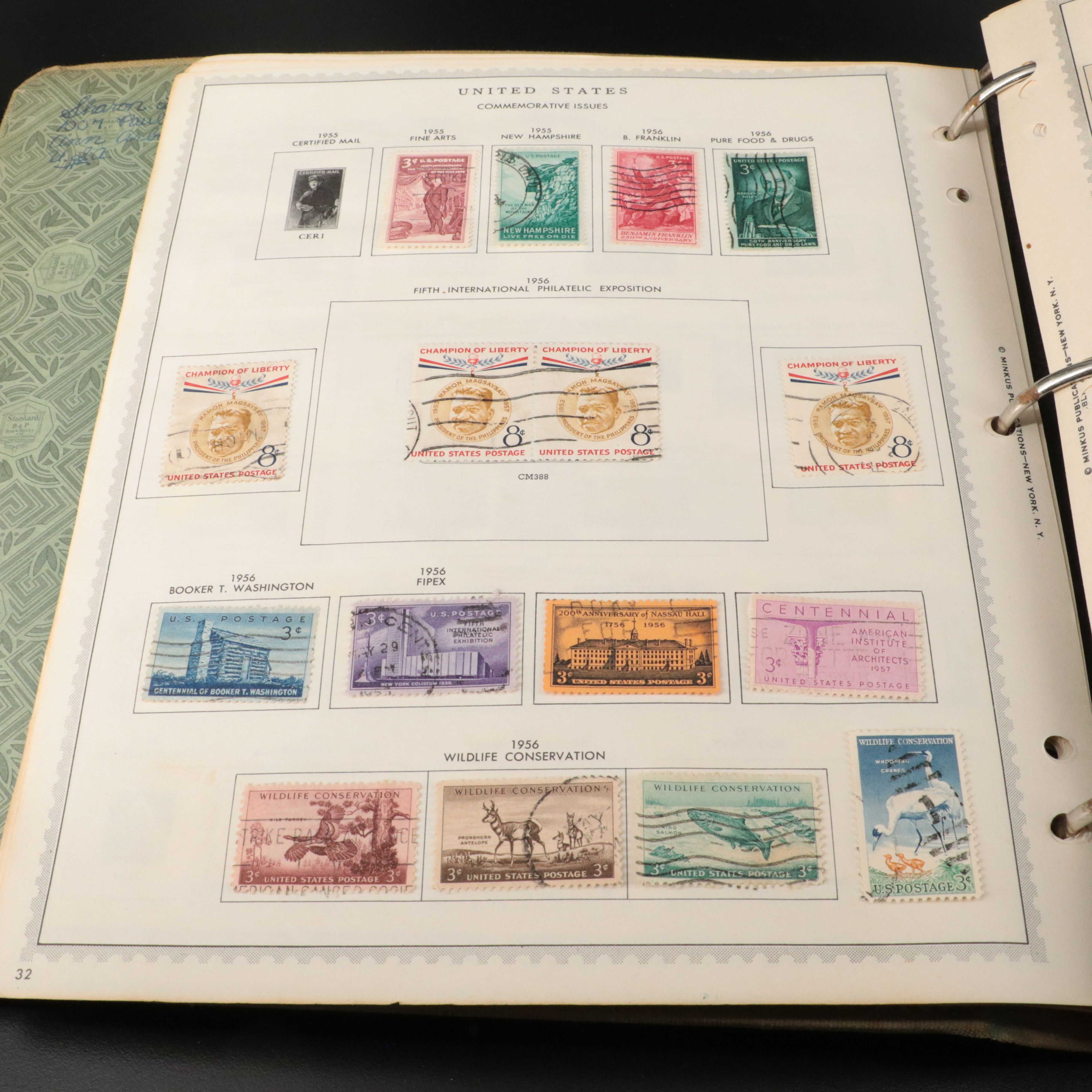 Three Vintage Albums of World Postage Stamps and Postal Covers