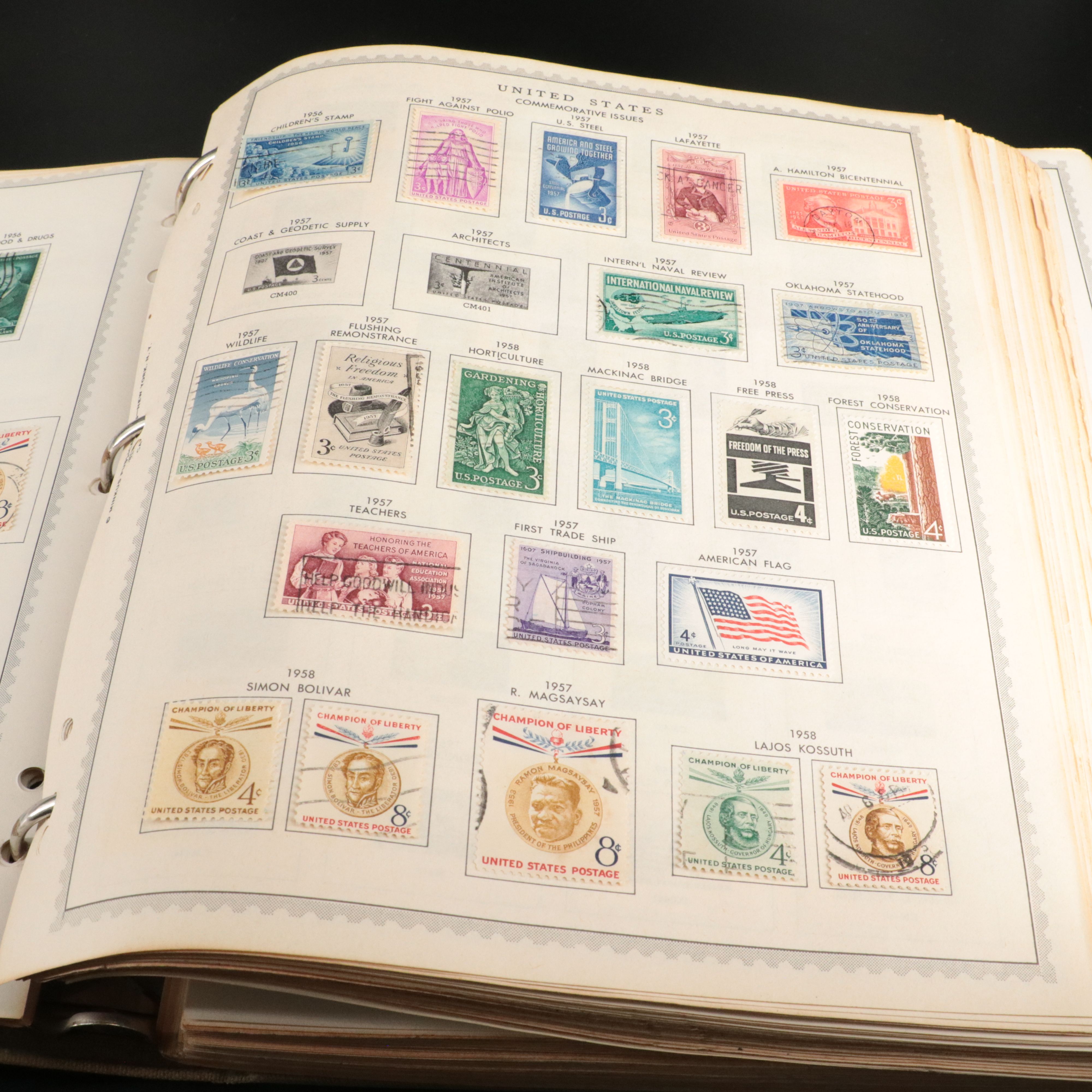 Three Vintage Albums of World Postage Stamps and Postal Covers