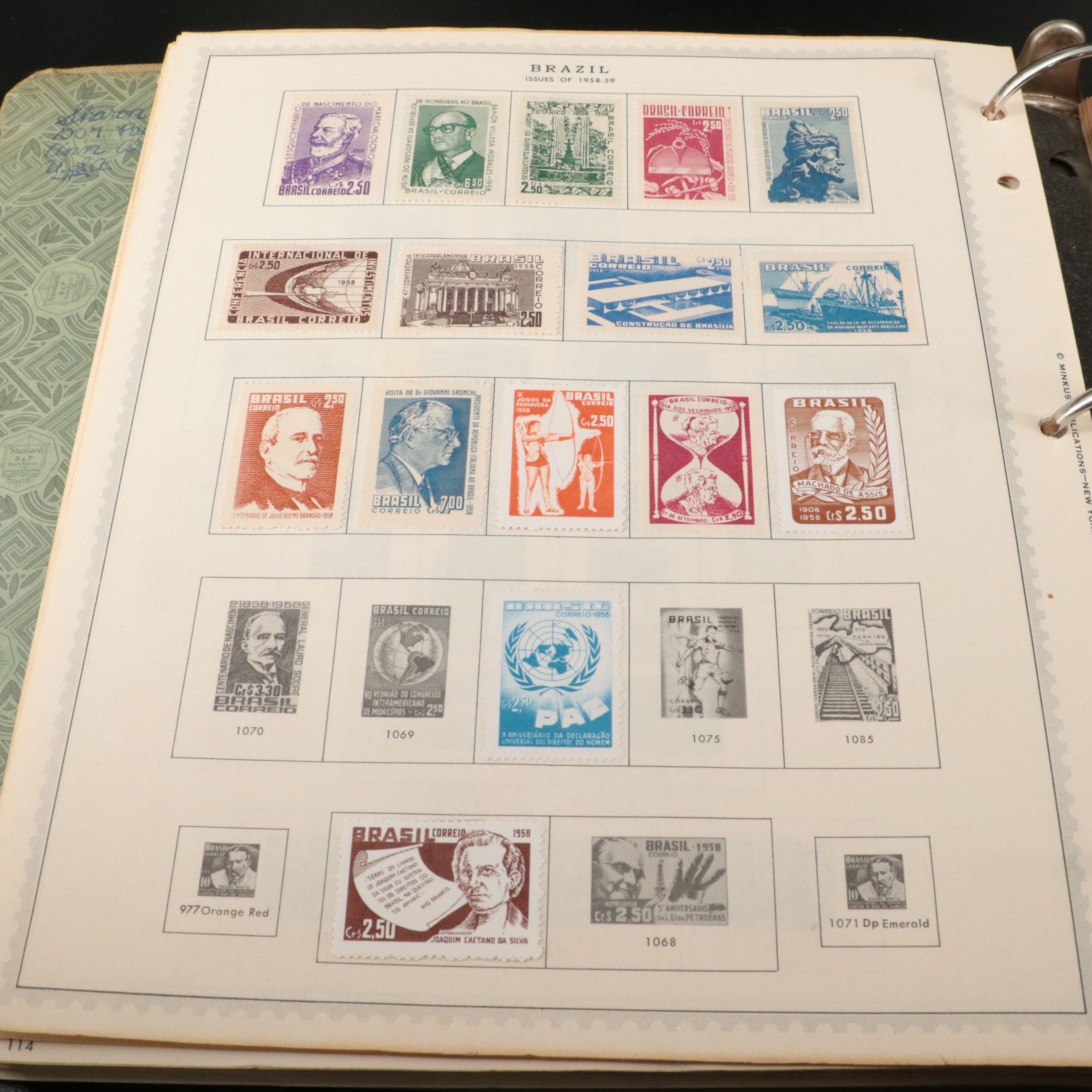 Three Vintage Albums of World Postage Stamps and Postal Covers