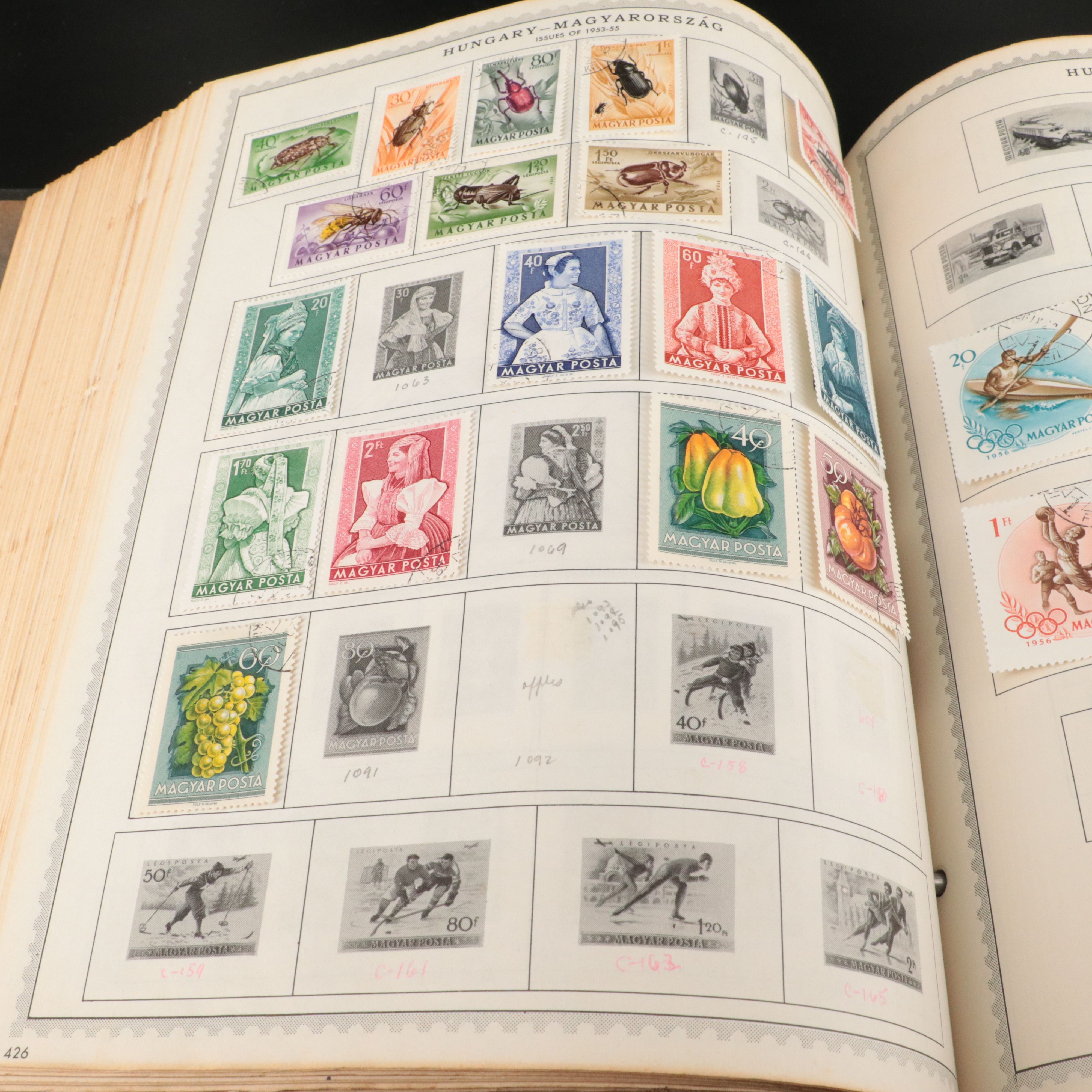 Three Vintage Albums of World Postage Stamps and Postal Covers