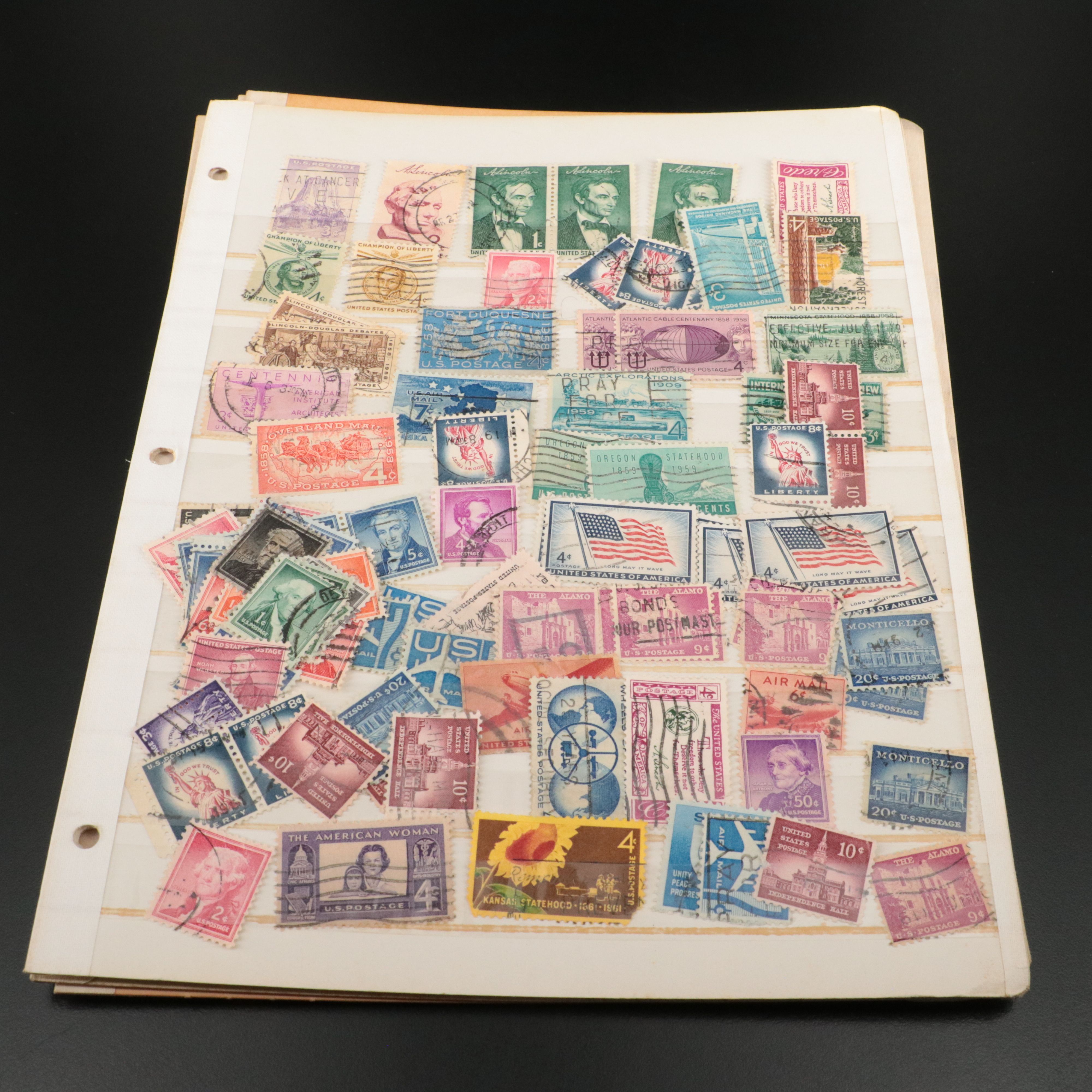 Three Vintage Albums of World Postage Stamps and Postal Covers