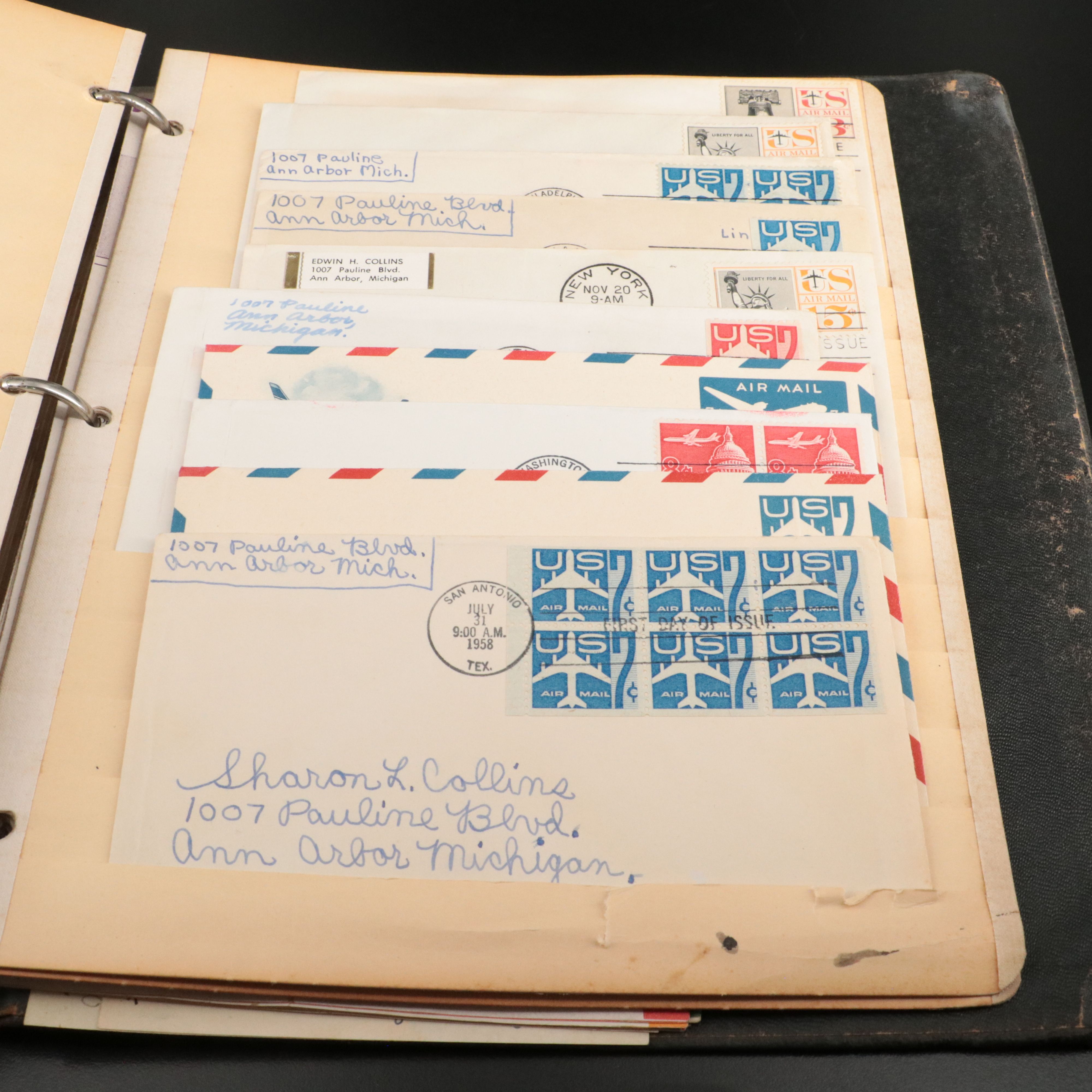 Three Vintage Albums of World Postage Stamps and Postal Covers