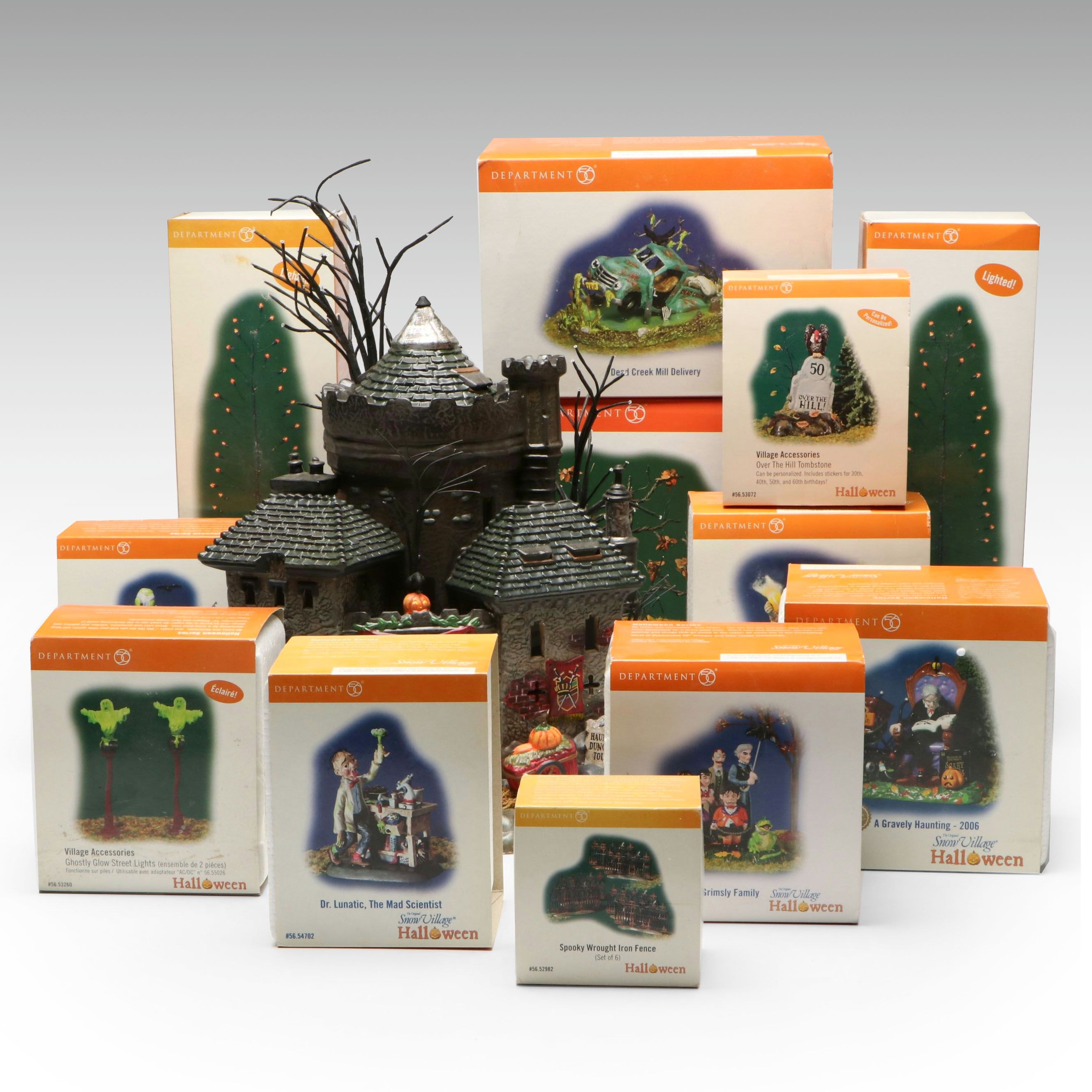Department 56 "Castle Blackstone" and More Halloween Snow Village Figurines