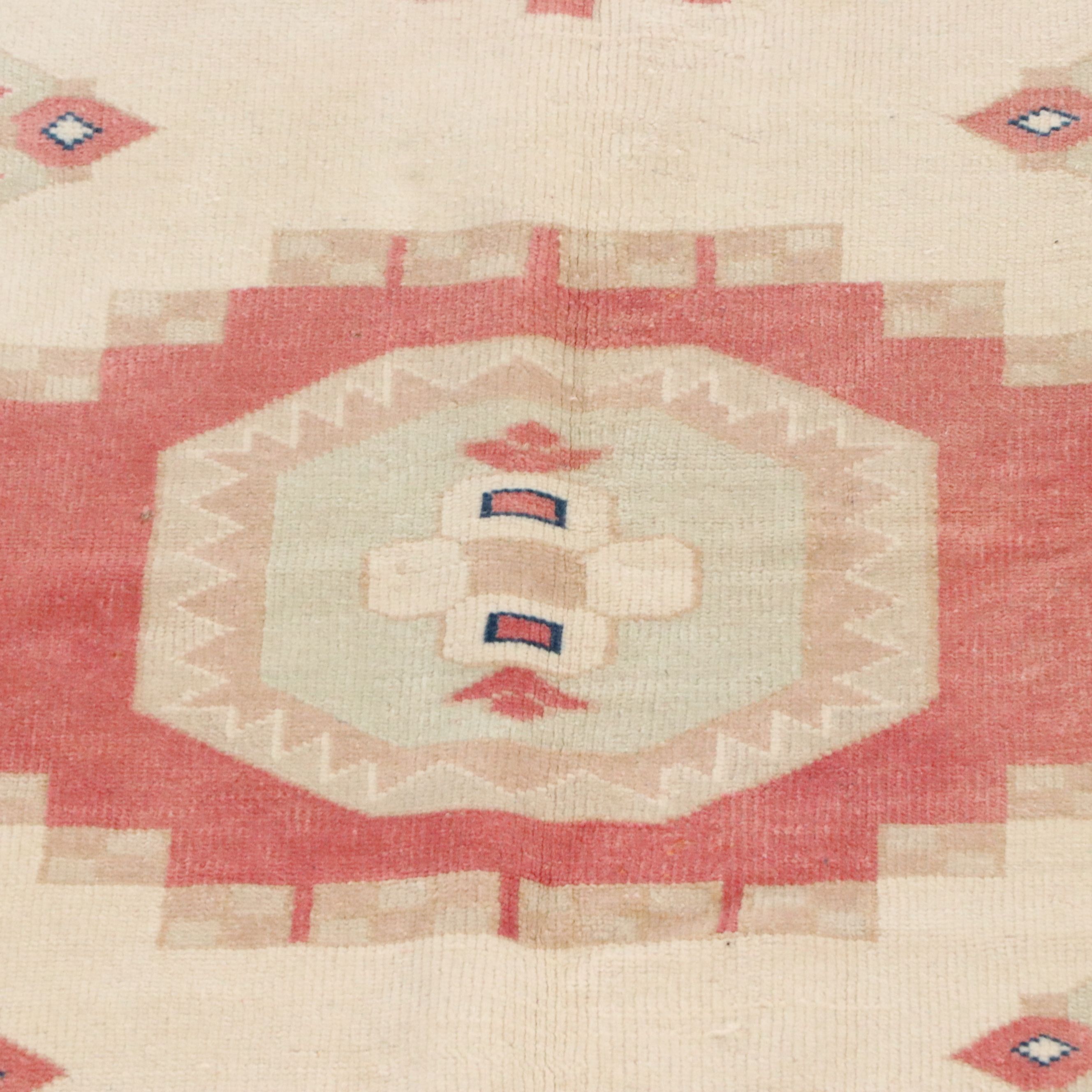 5'3 x 6'11 Hand-Knotted Turkish Anatolian Area Rug