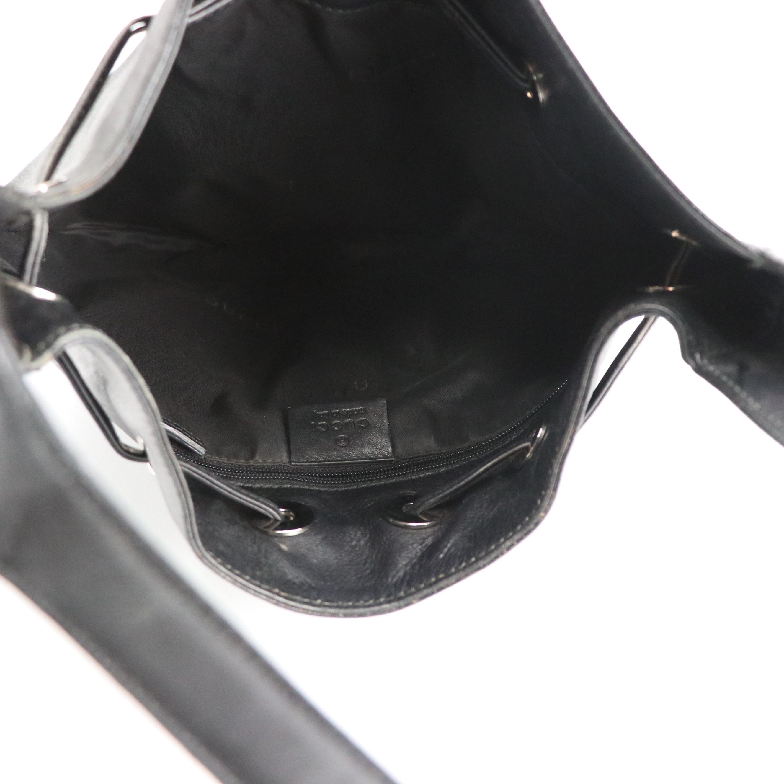 Gucci Hobo Shoulder Bag in Black Calfskin Leather