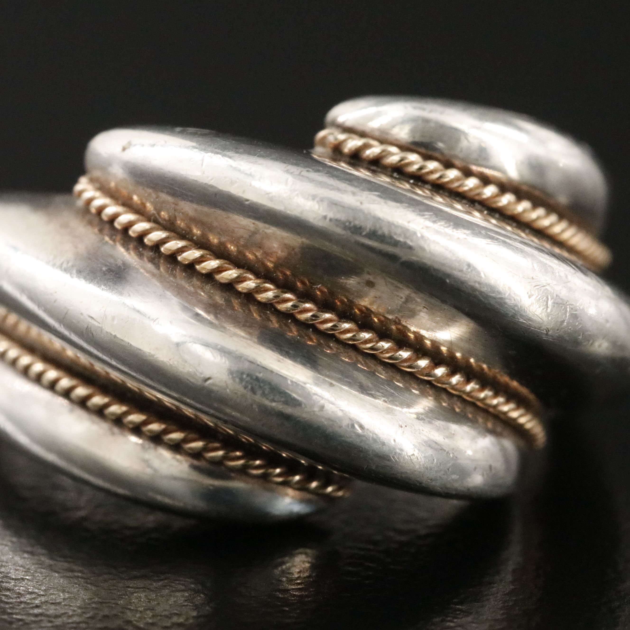 Tiffany & Co. Sterling Fluted Ring with 14K Accents