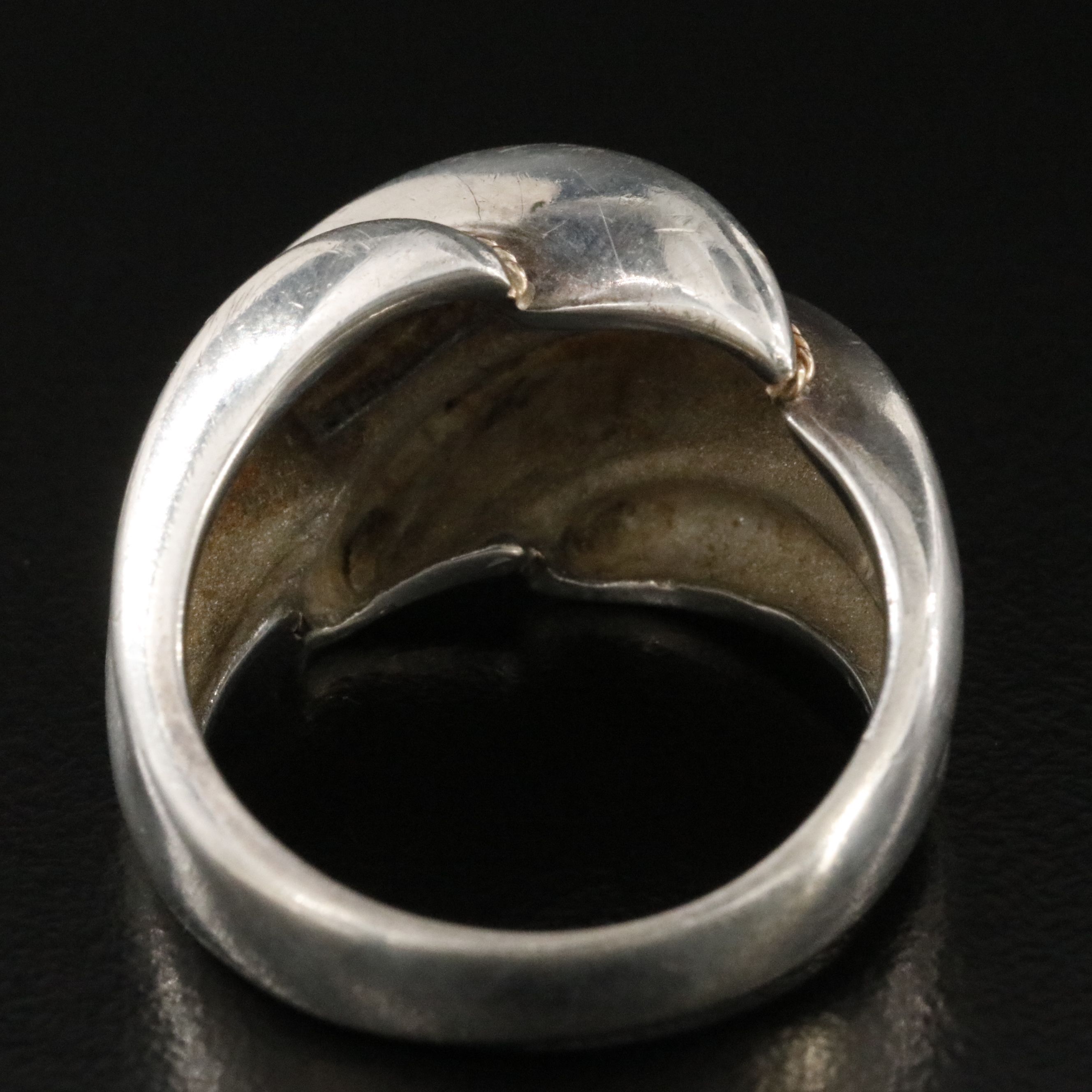 Tiffany & Co. Sterling Fluted Ring with 14K Accents