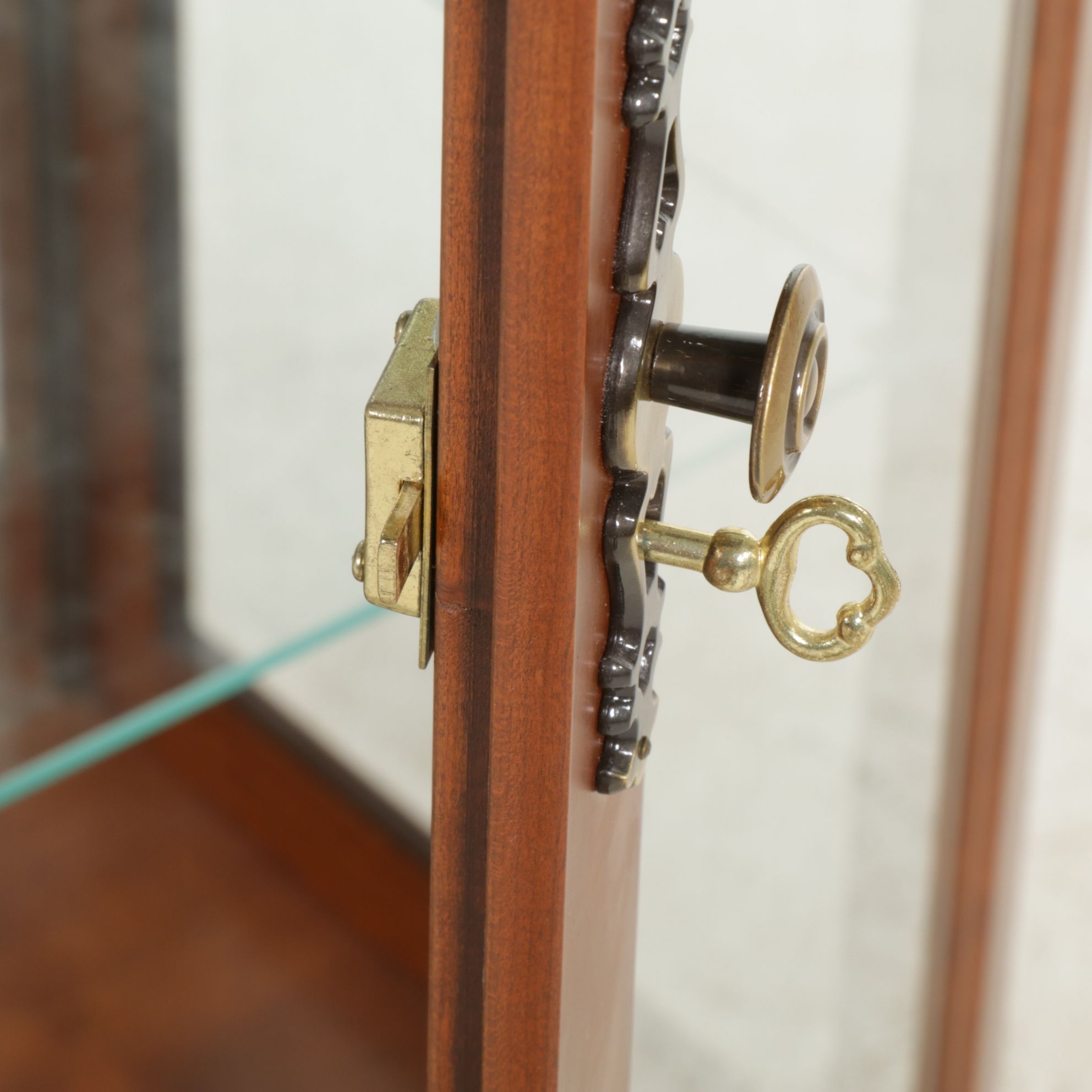 Amish Originals Cherry Illuminated Curio Cabinet, 21st Century