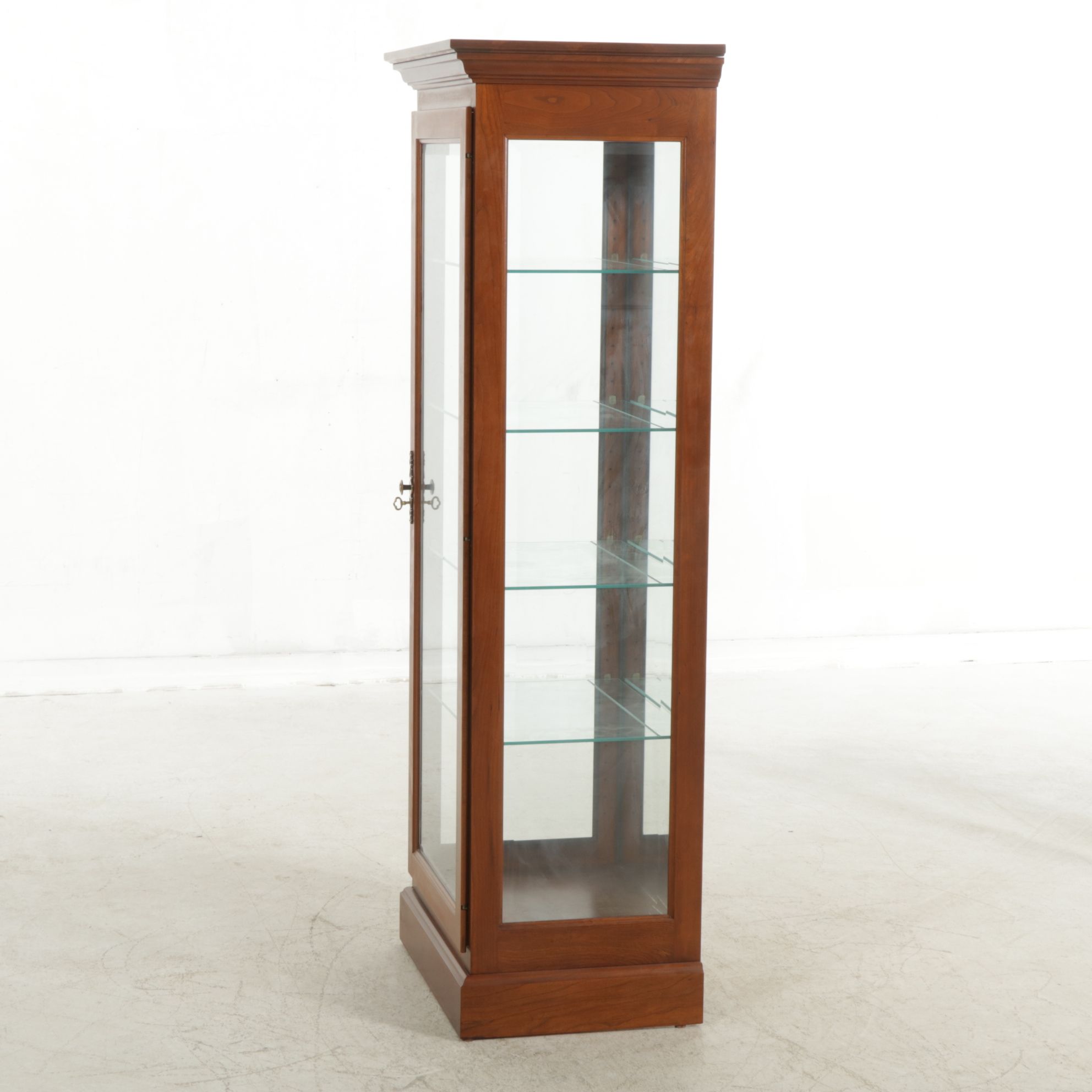 Amish Originals Cherry Illuminated Curio Cabinet, 21st Century