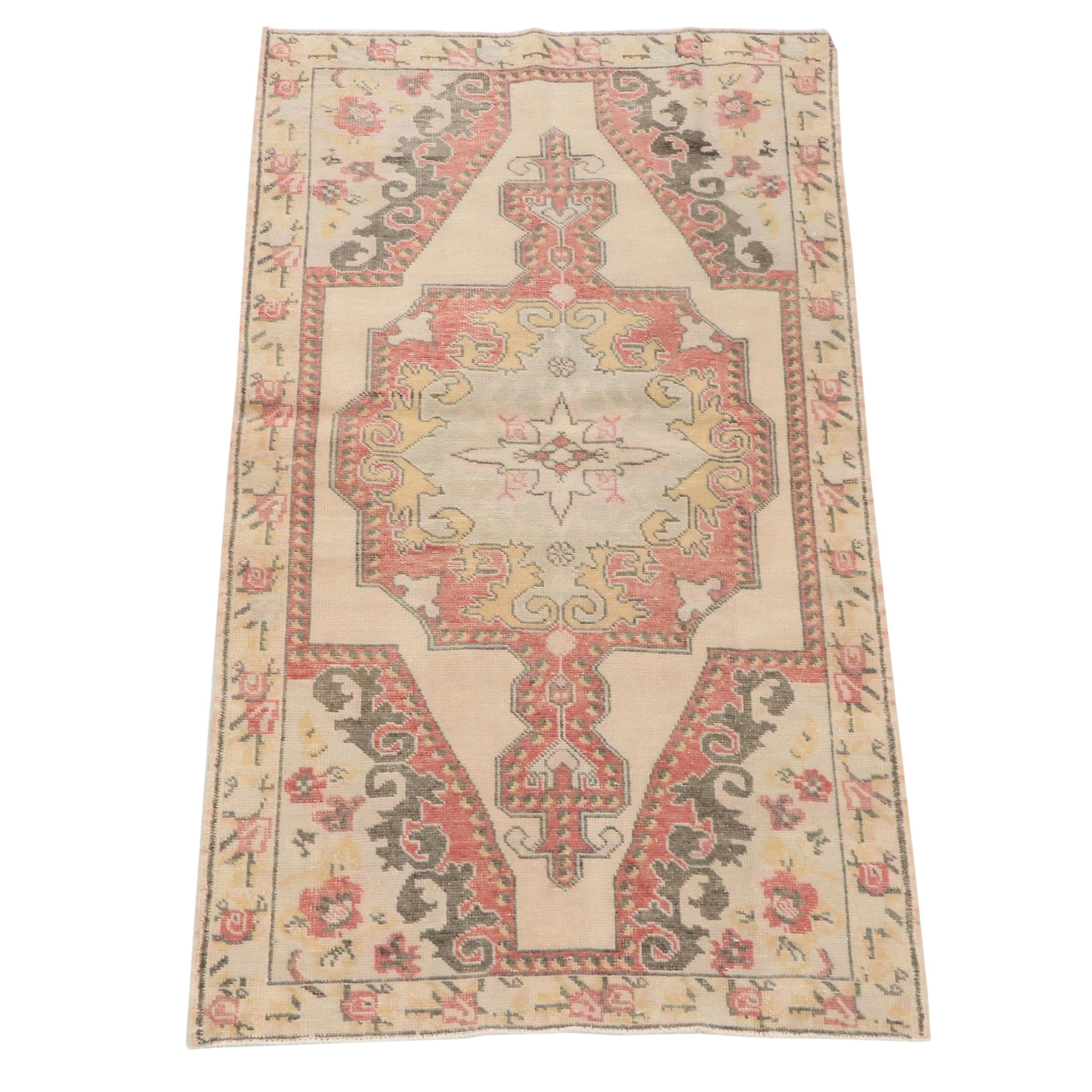 3'11 x 7'4 Hand-Knotted Turkish Oushak Area Rug
