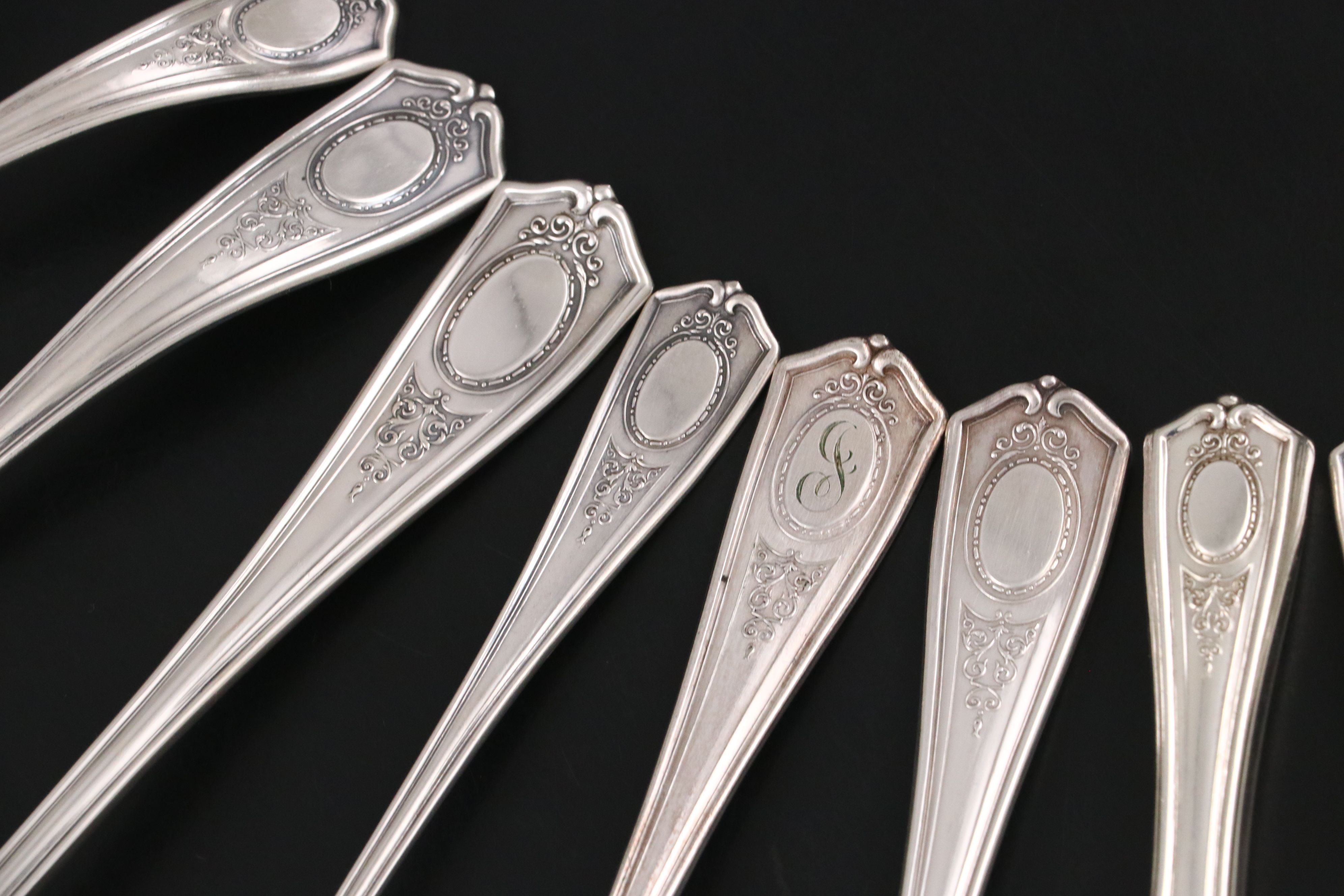 Oneida "Louis XVI" Silver Plate Flatware and Serving Utensils, 1911