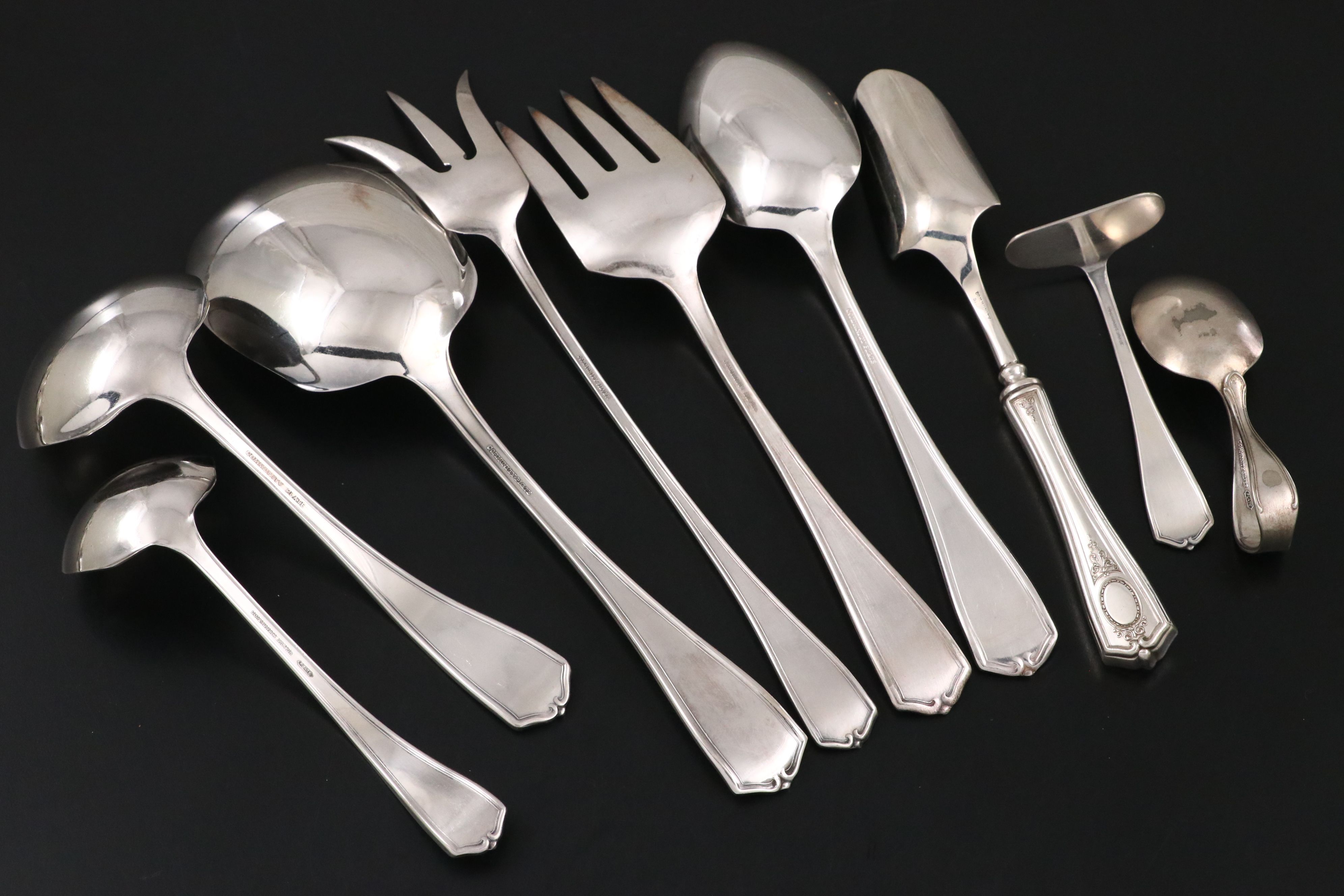 Oneida "Louis XVI" Silver Plate Flatware and Serving Utensils, 1911