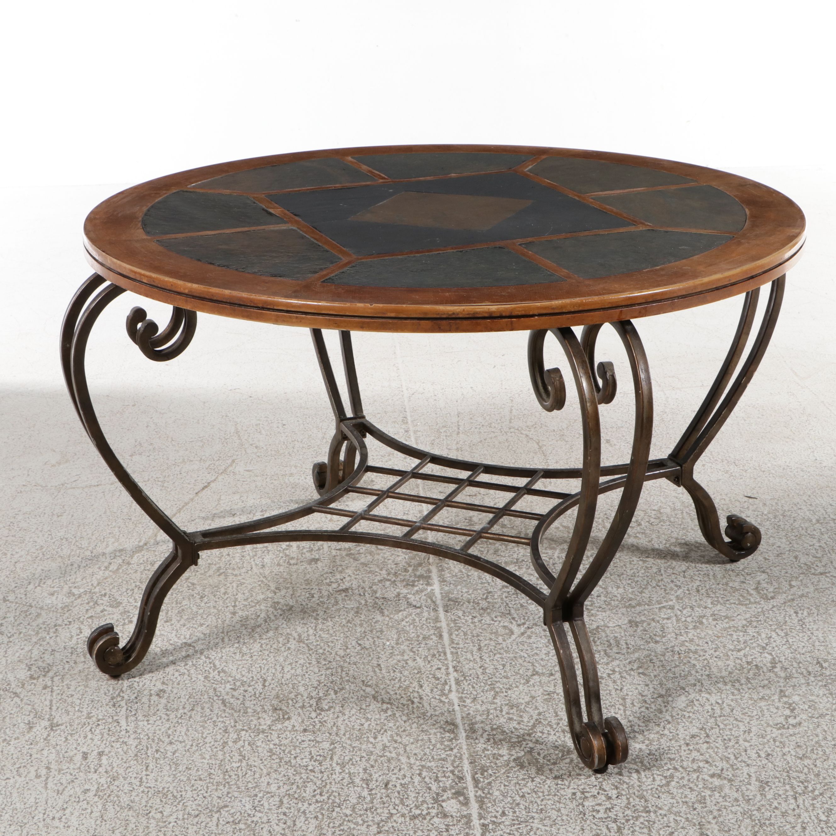 Ashley Furniture Five-Piece Dining Set Featuring Slate Top Table