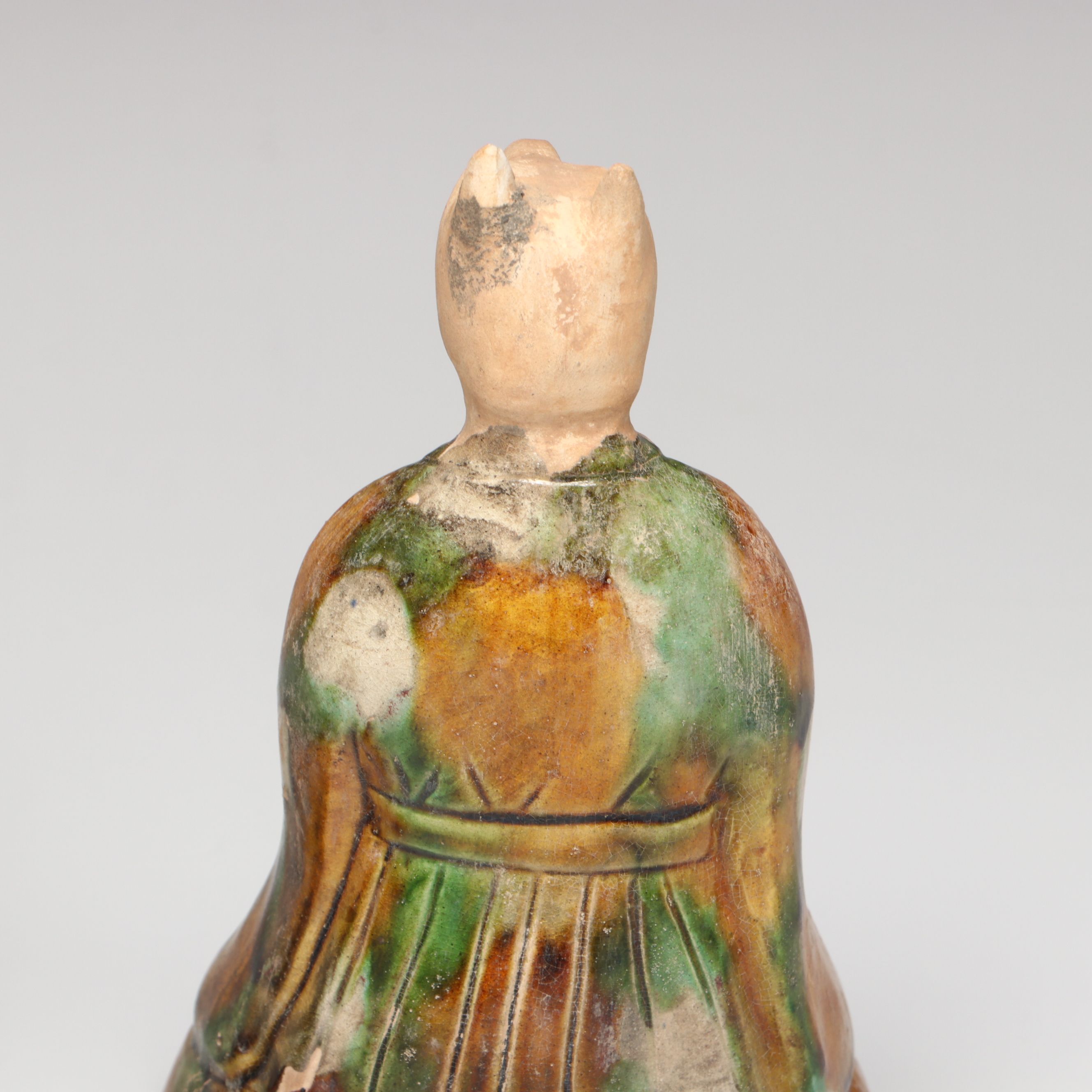 Tang Dynasty Style Sancai Ceramic Man and Anthropomorphic Dog