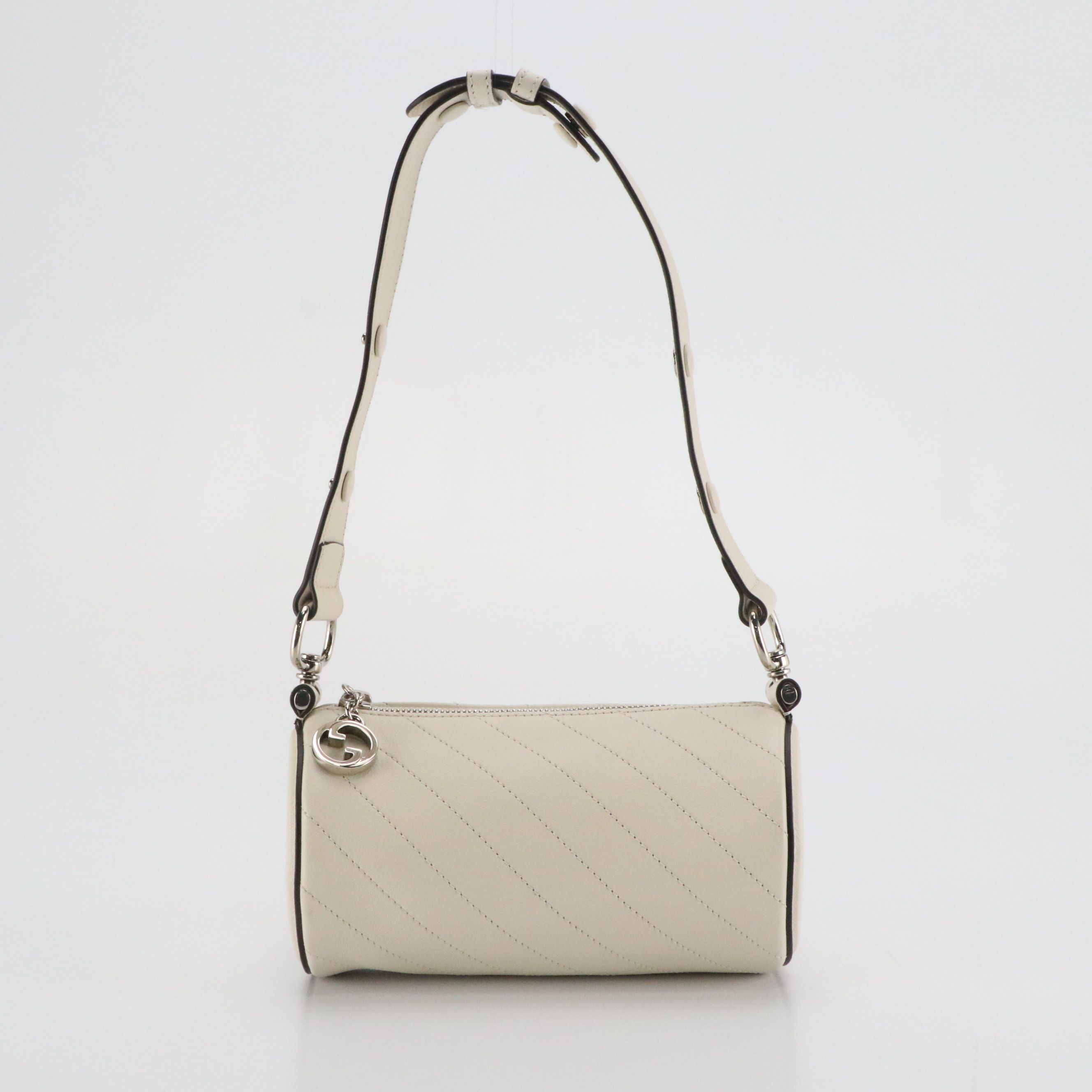 CANCER: Gucci Mini Blondie Barrel Bag in Ivory Diagonal Quilted Calf Leather