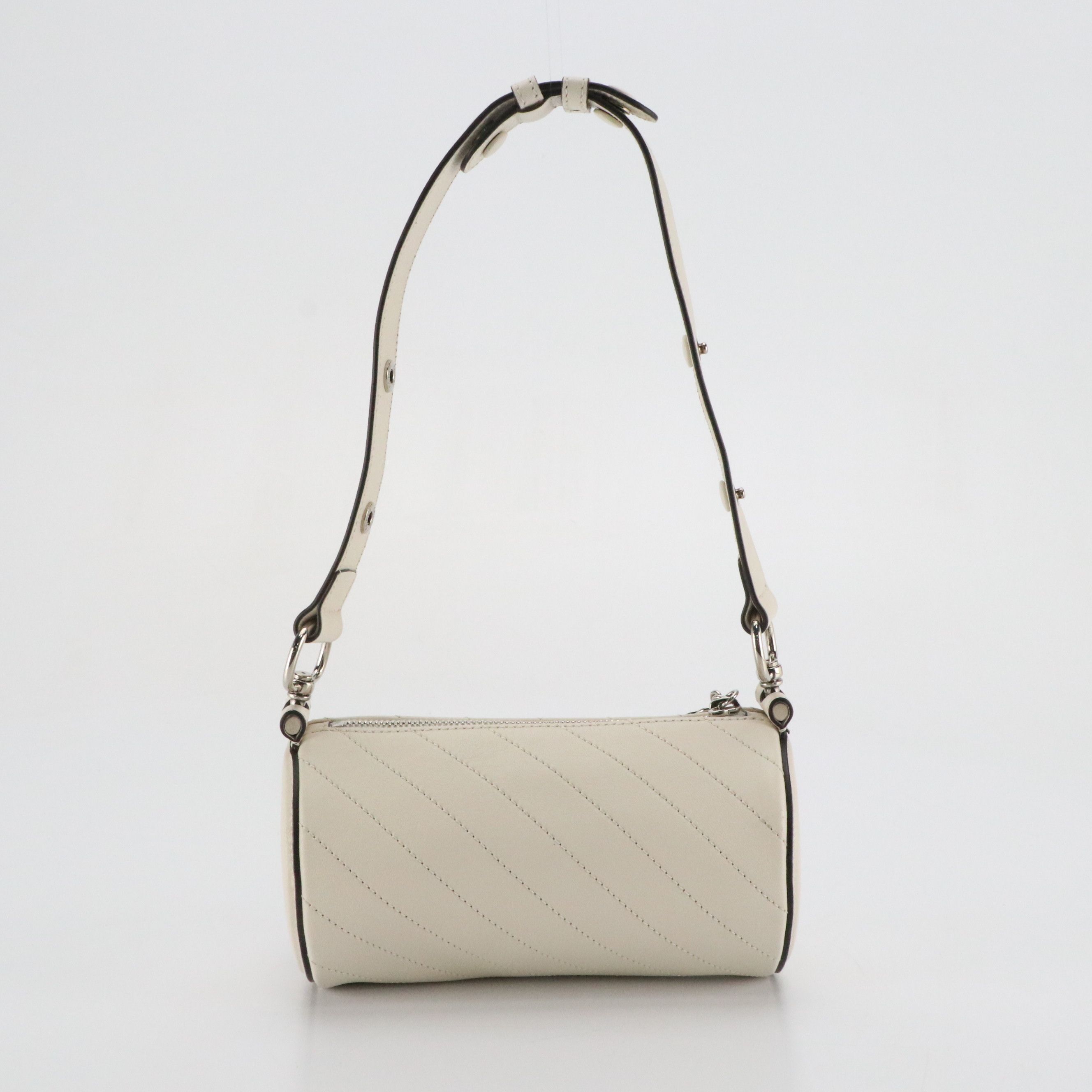 CANCER: Gucci Mini Blondie Barrel Bag in Ivory Diagonal Quilted Calf Leather