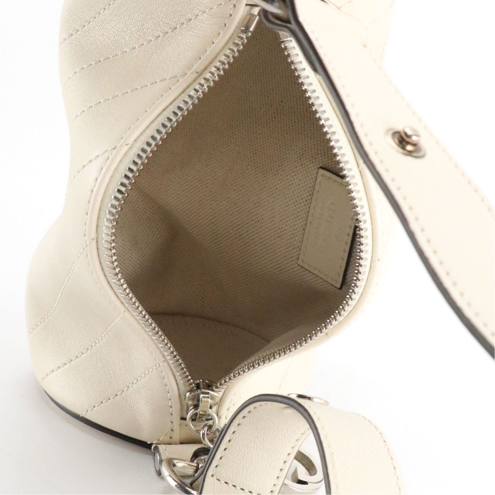 CANCER: Gucci Mini Blondie Barrel Bag in Ivory Diagonal Quilted Calf Leather