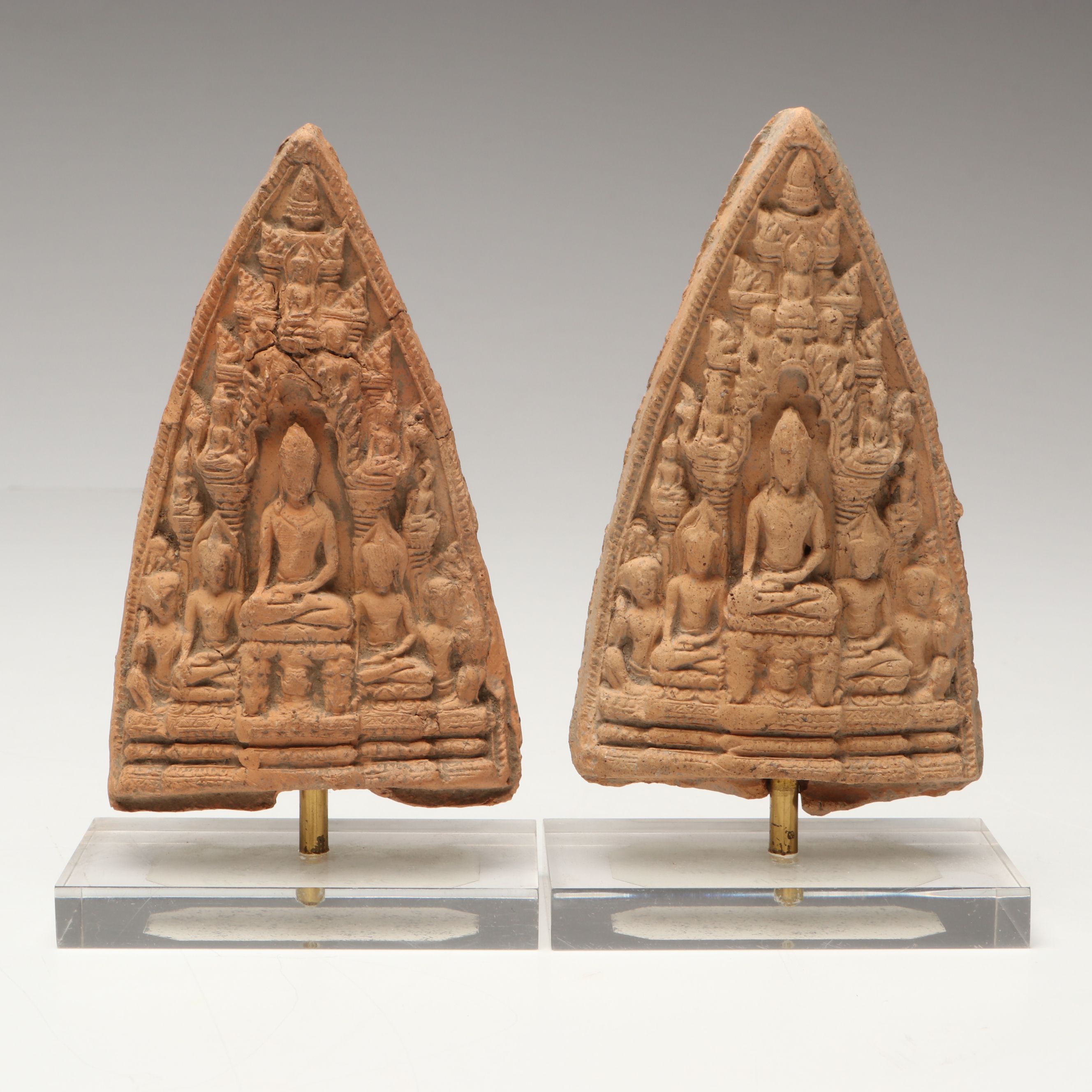 Burmese Pagan Kingdom "Sâccha" Votive Buddha Tablets, 12th Century