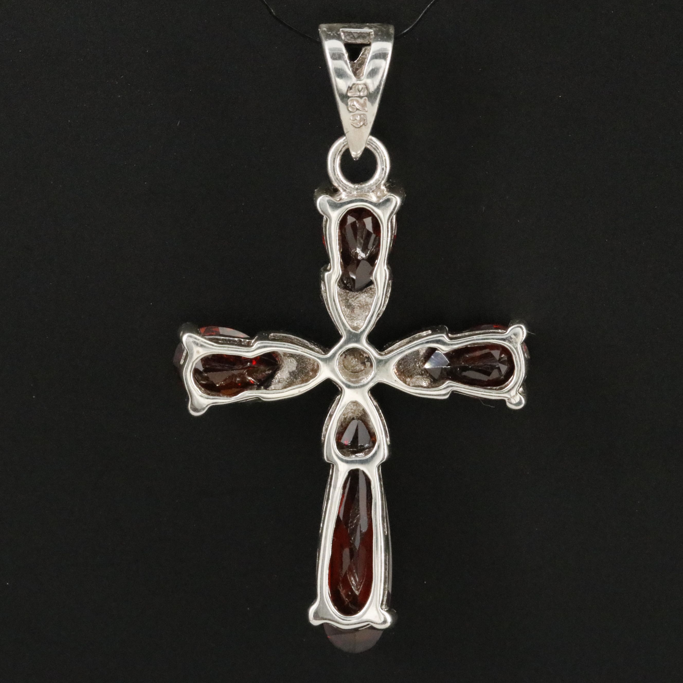 Sterling Cross Pendant Including CZ and Marcasite