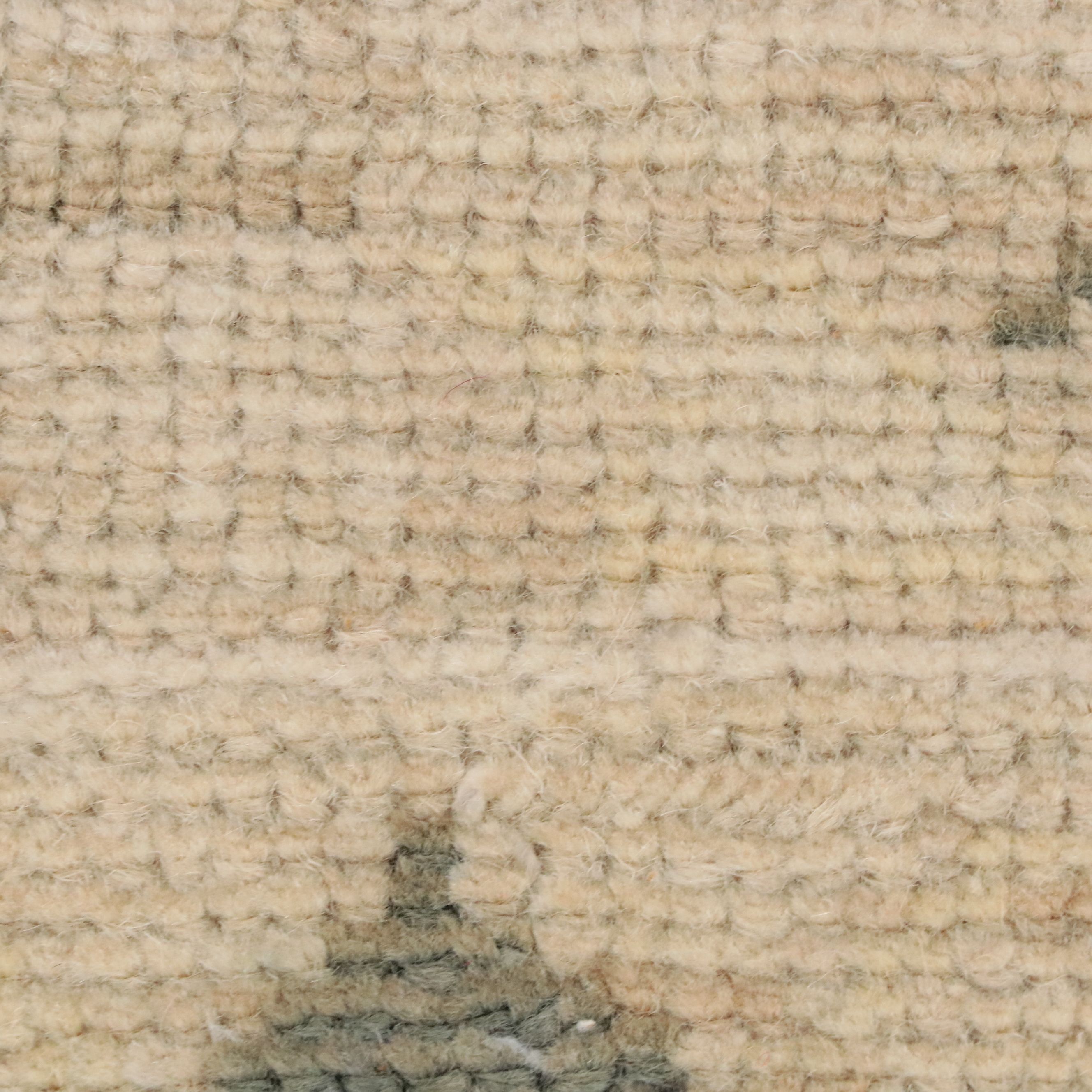 5'4 x 10'1 Hand-Knotted Turkish Oushak "Ghost" Style Area Rug