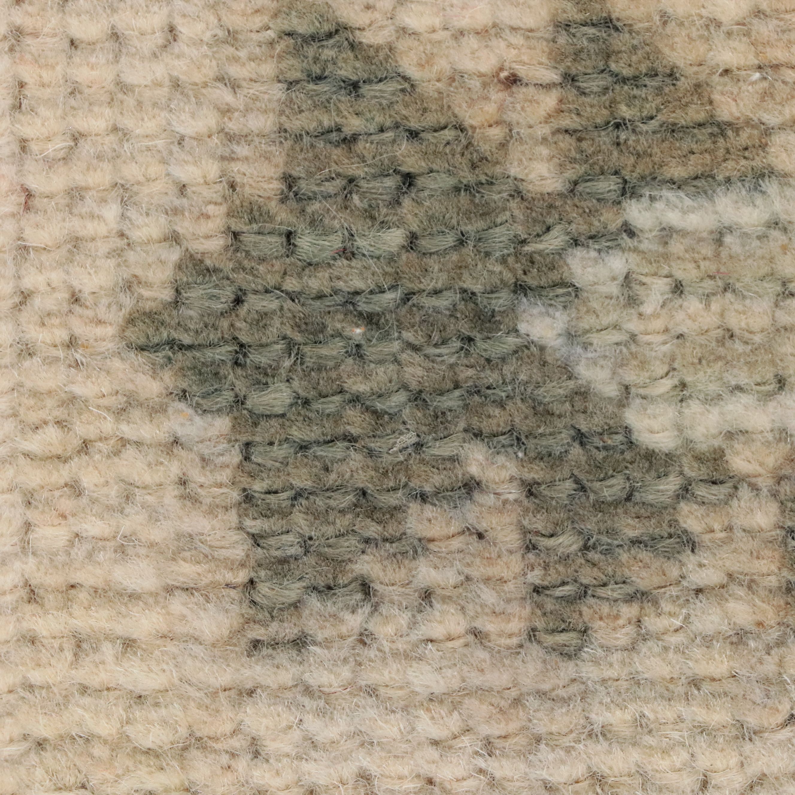 5'4 x 10'1 Hand-Knotted Turkish Oushak "Ghost" Style Area Rug