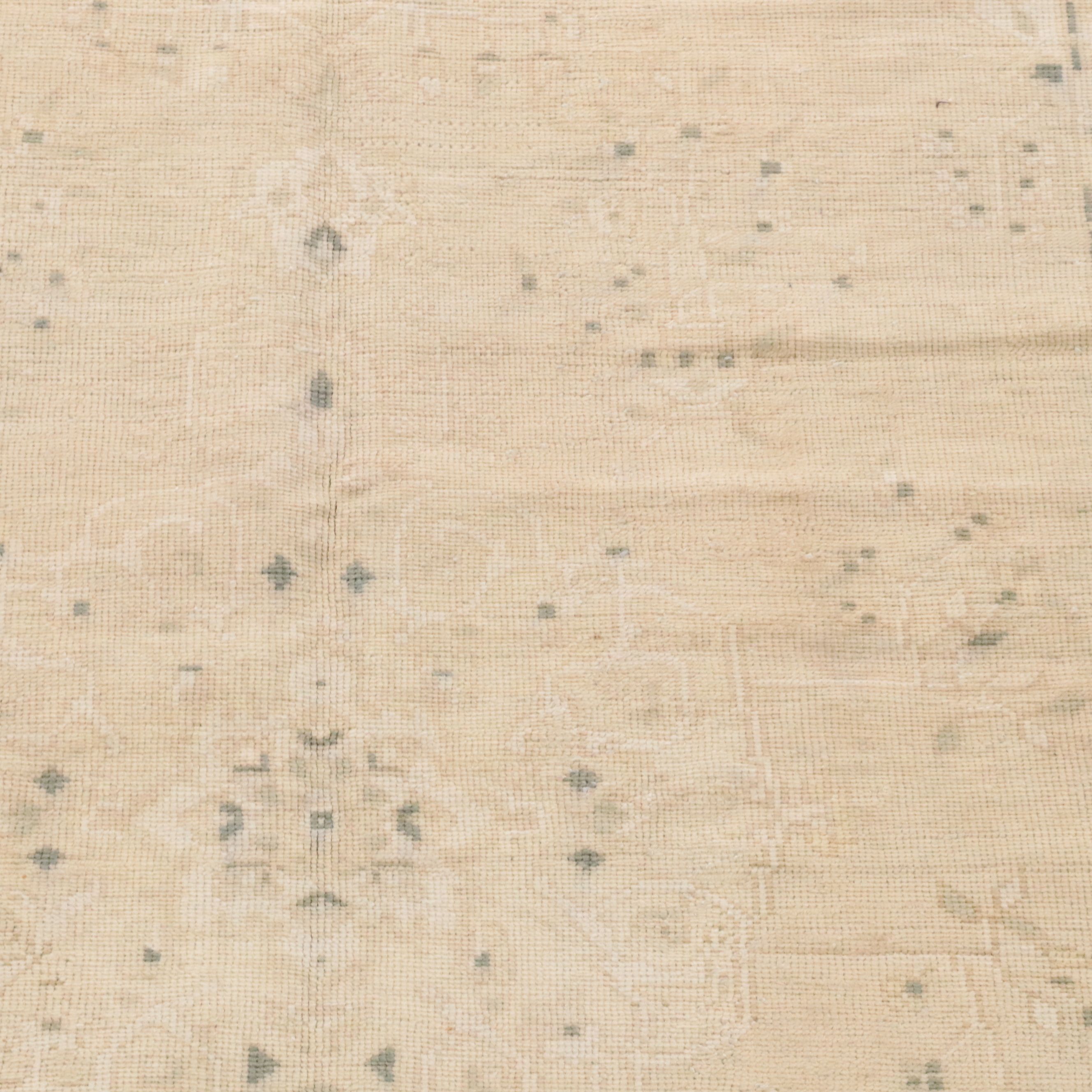 5'4 x 10'1 Hand-Knotted Turkish Oushak "Ghost" Style Area Rug