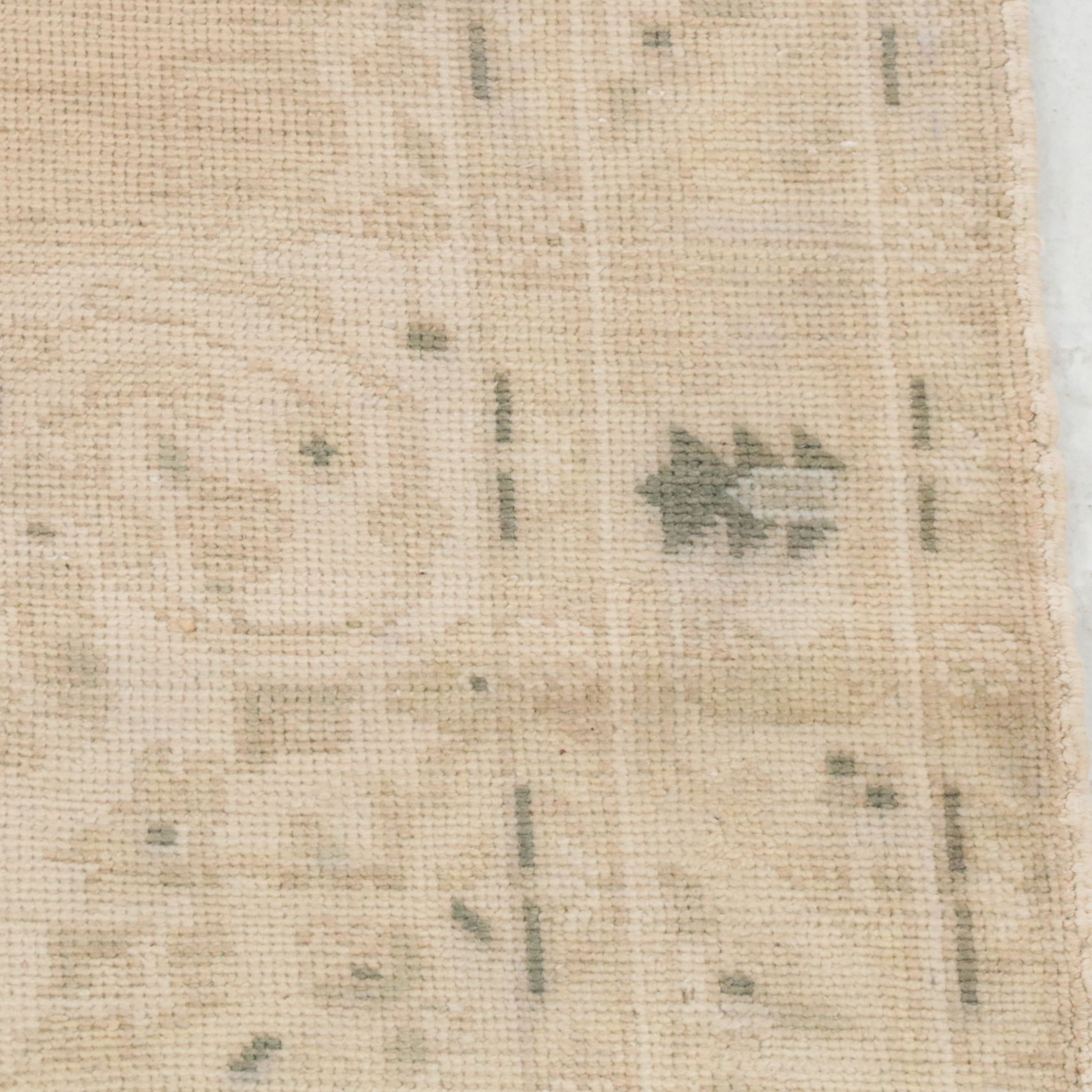 5'4 x 10'1 Hand-Knotted Turkish Oushak "Ghost" Style Area Rug