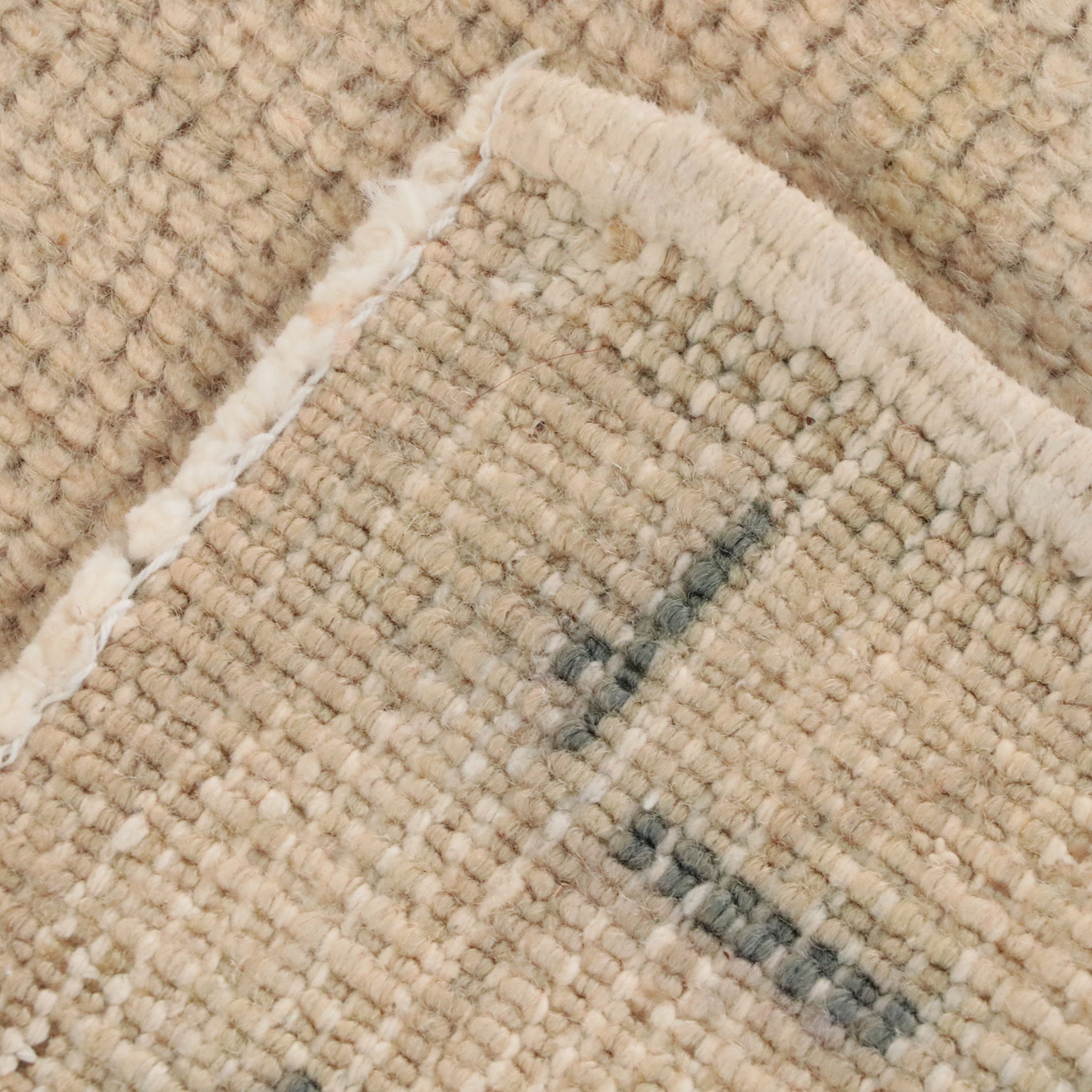 5'4 x 10'1 Hand-Knotted Turkish Oushak "Ghost" Style Area Rug