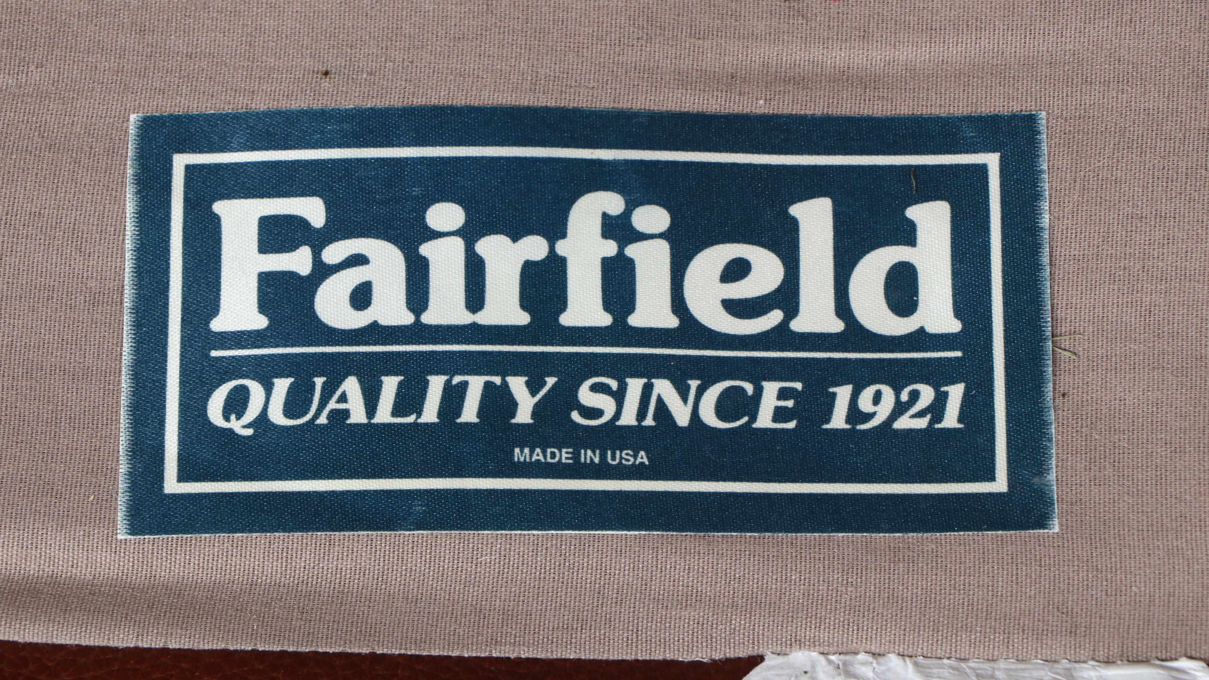 Fairfield Chippendale Style Leather Wingback Chair and Ottoman