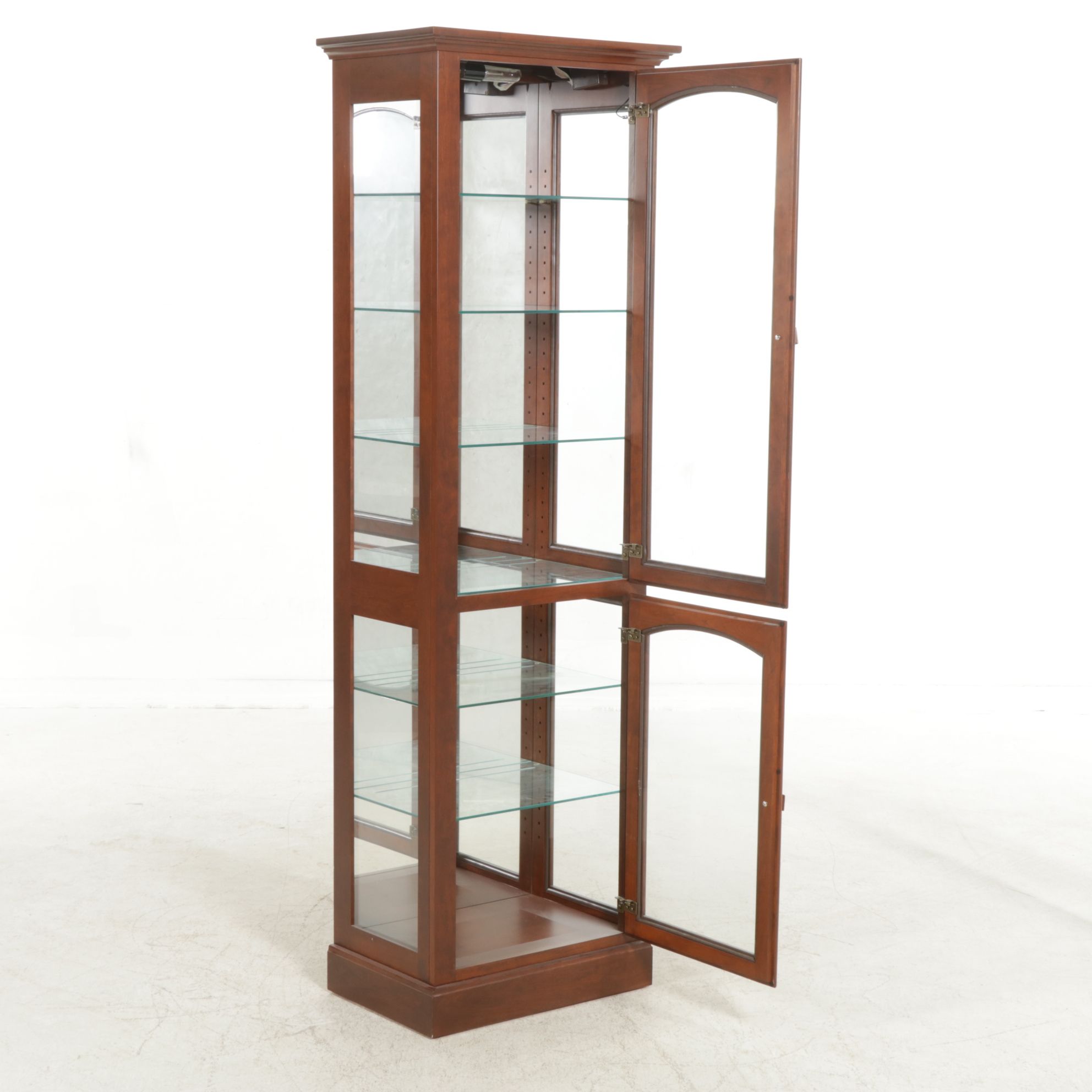 Amish Originals Craftsman Style Cherry Illuminated Curio Cabinet