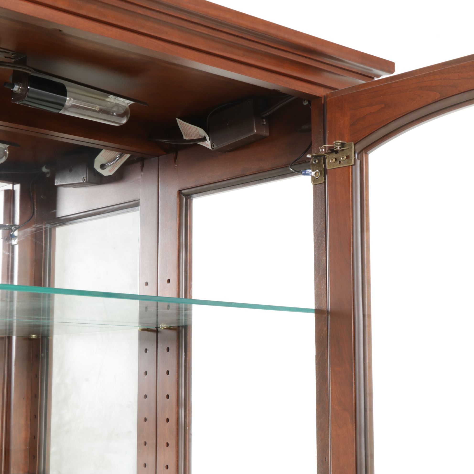 Amish Originals Craftsman Style Cherry Illuminated Curio Cabinet