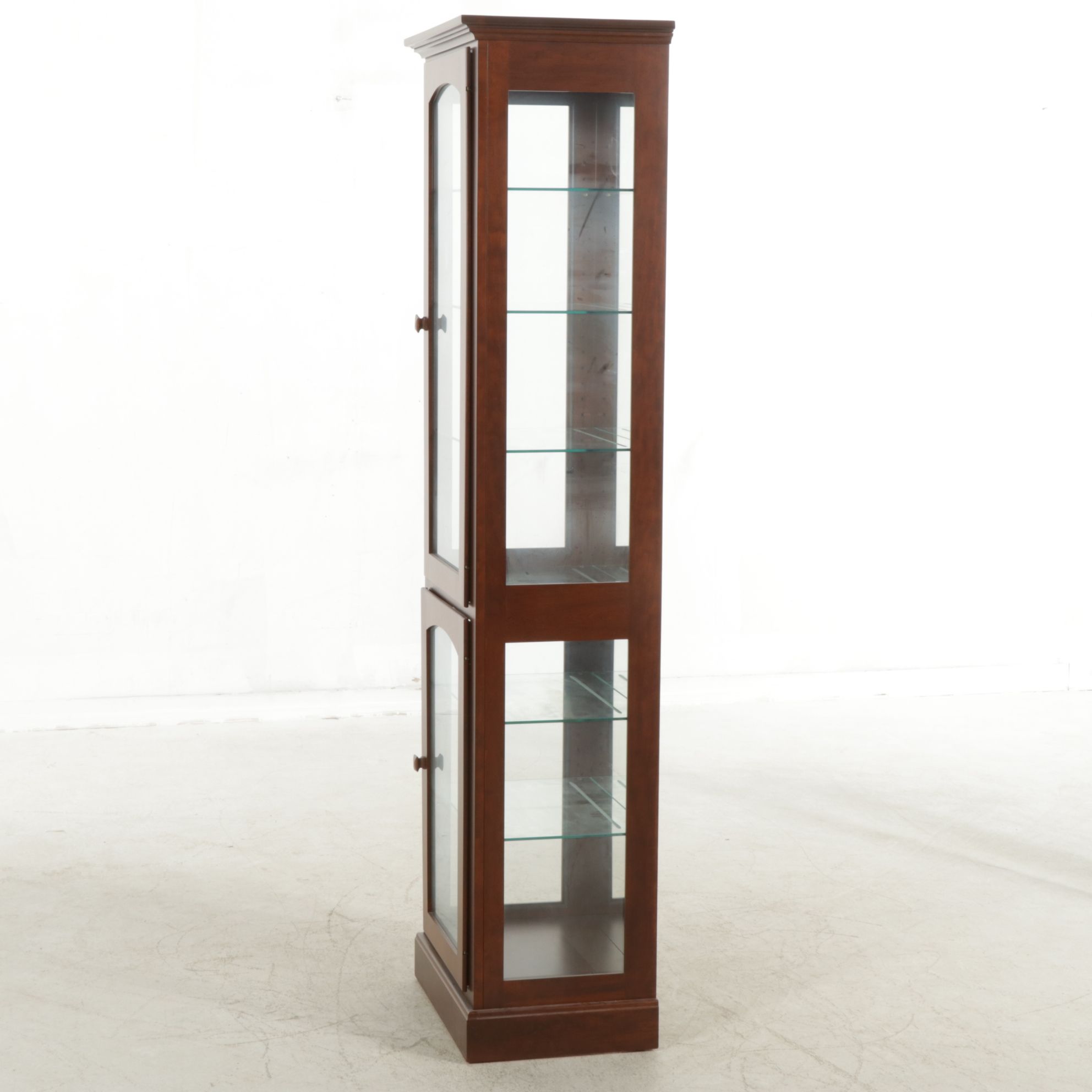 Amish Originals Craftsman Style Cherry Illuminated Curio Cabinet