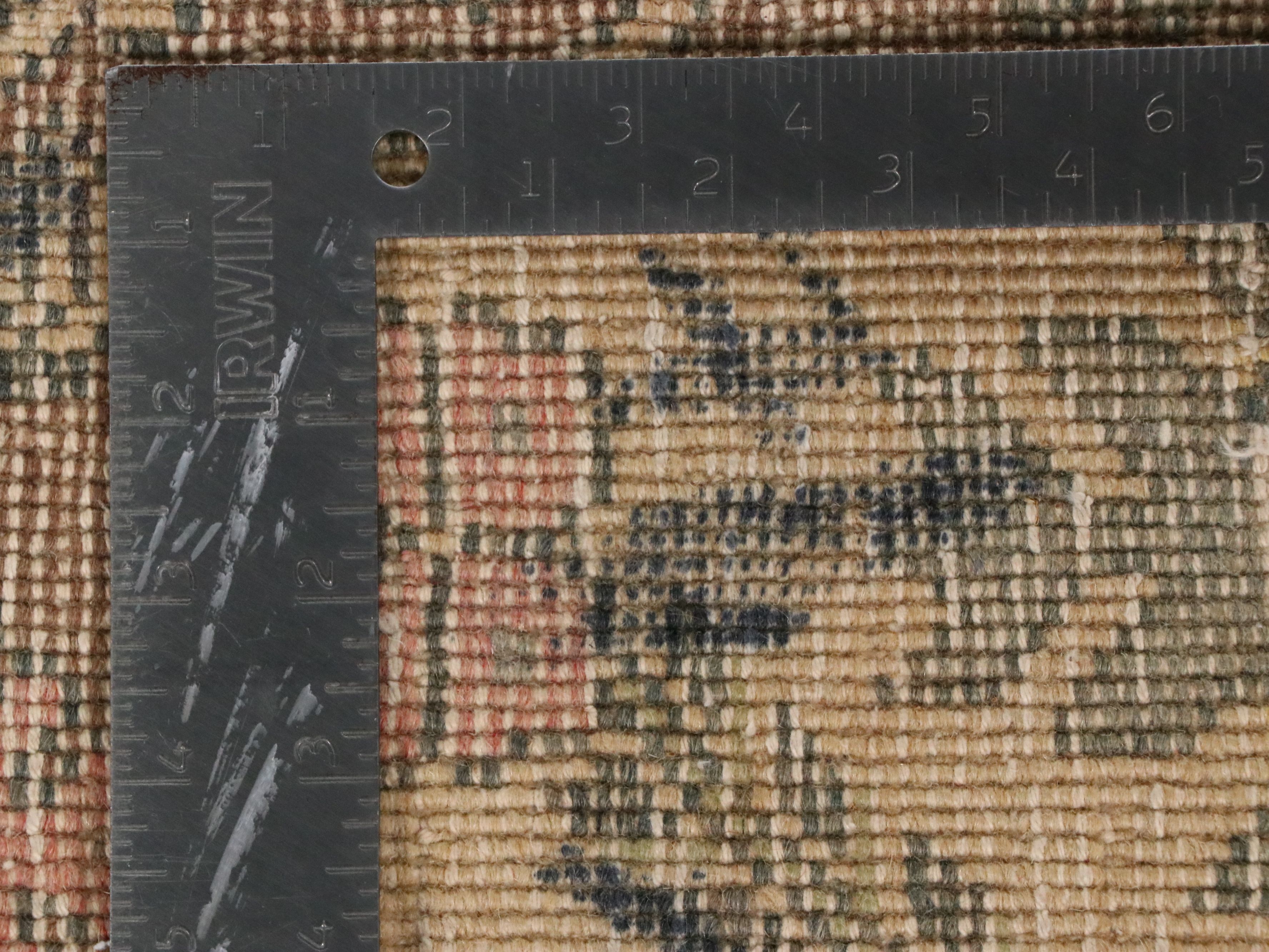 4'4 x 6'4 Hand-Knotted Turkish Anatolian Floral Lattice Area Rug