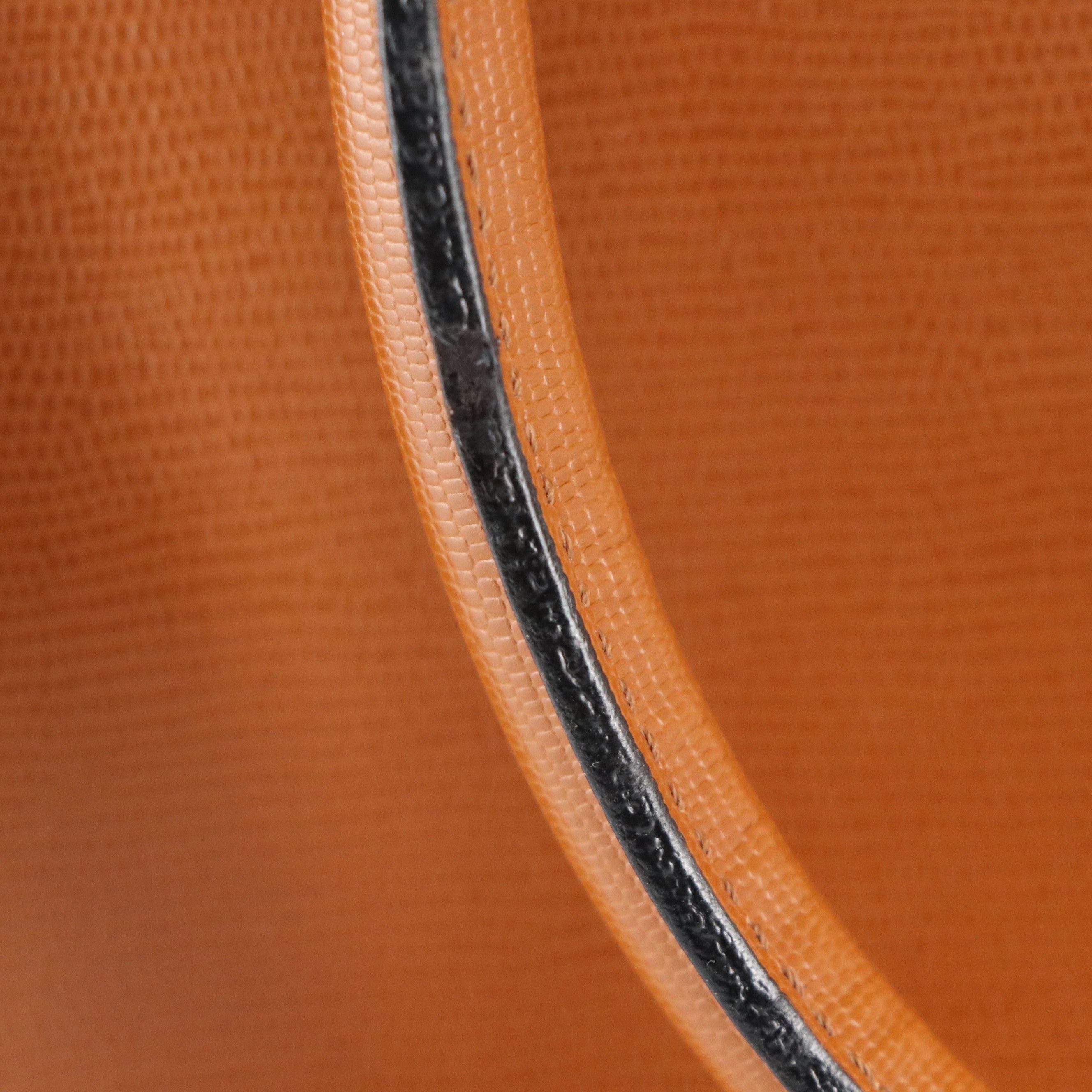 Celine Zip Around Two-Way Bag in Caramel Brown Leather