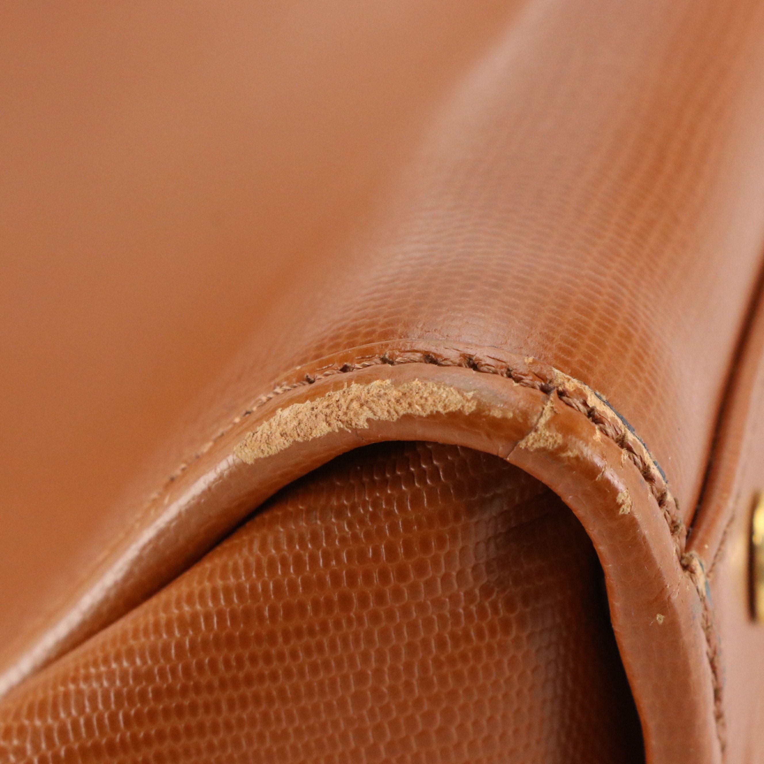Celine Zip Around Two-Way Bag in Caramel Brown Leather