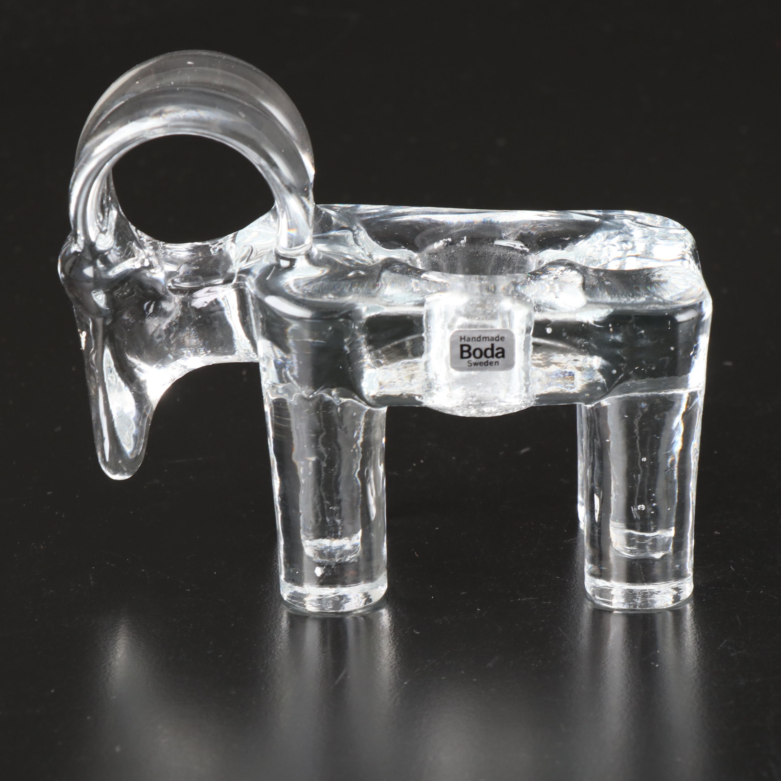 Kosta Boda Ram Figural Candle Holders Designed by Bertil Vallien