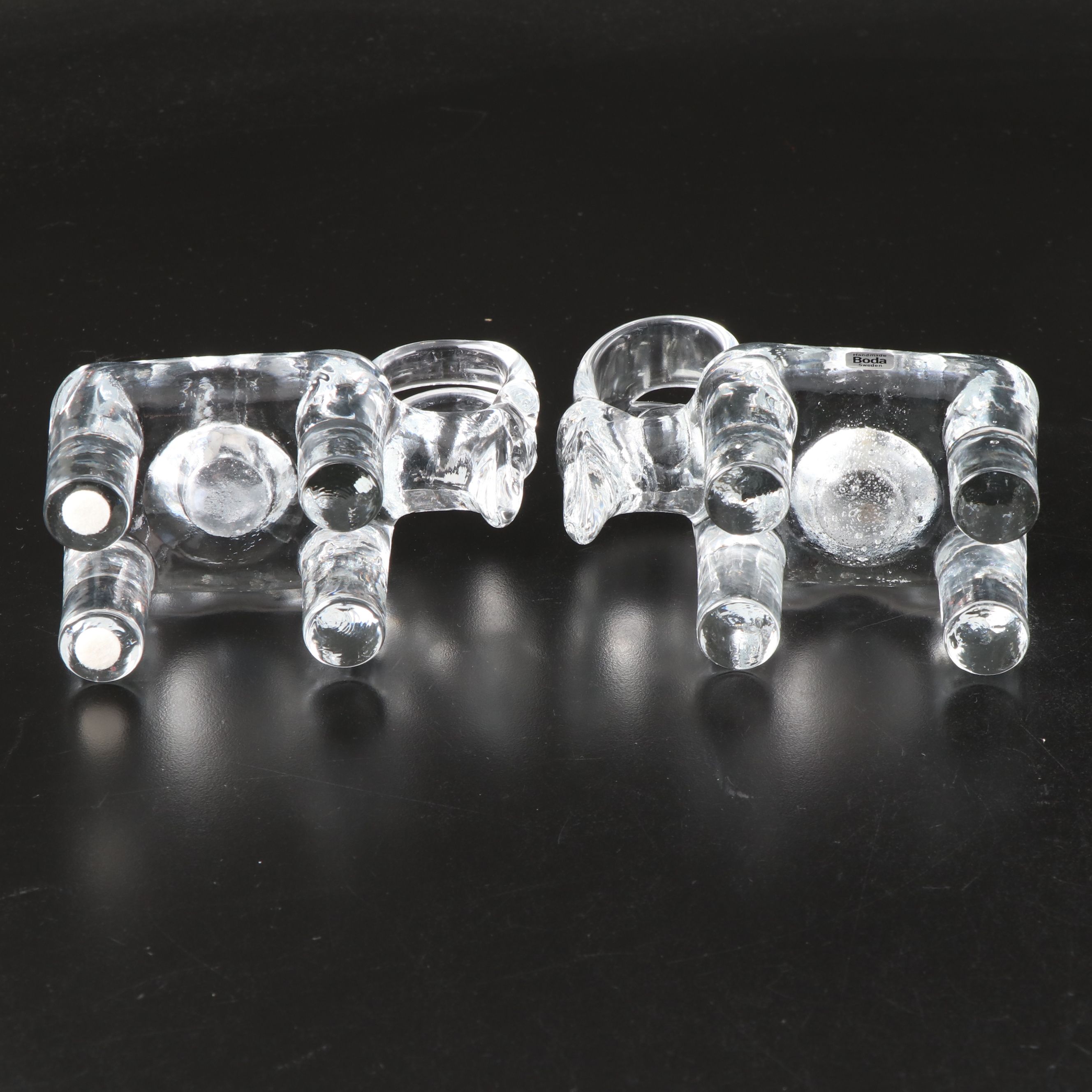 Kosta Boda Ram Figural Candle Holders Designed by Bertil Vallien