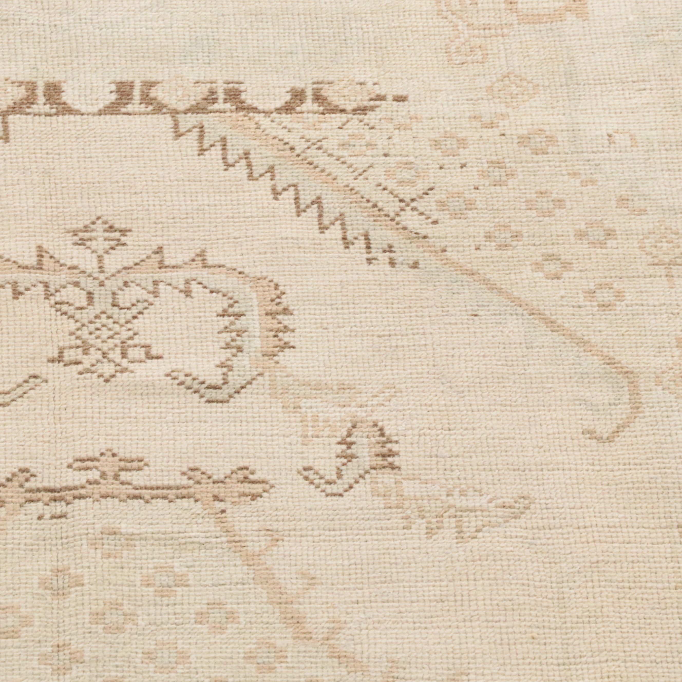 5'1 x 9'5 Hand-Knotted Turkish Oushak "Ghost" Area Rug