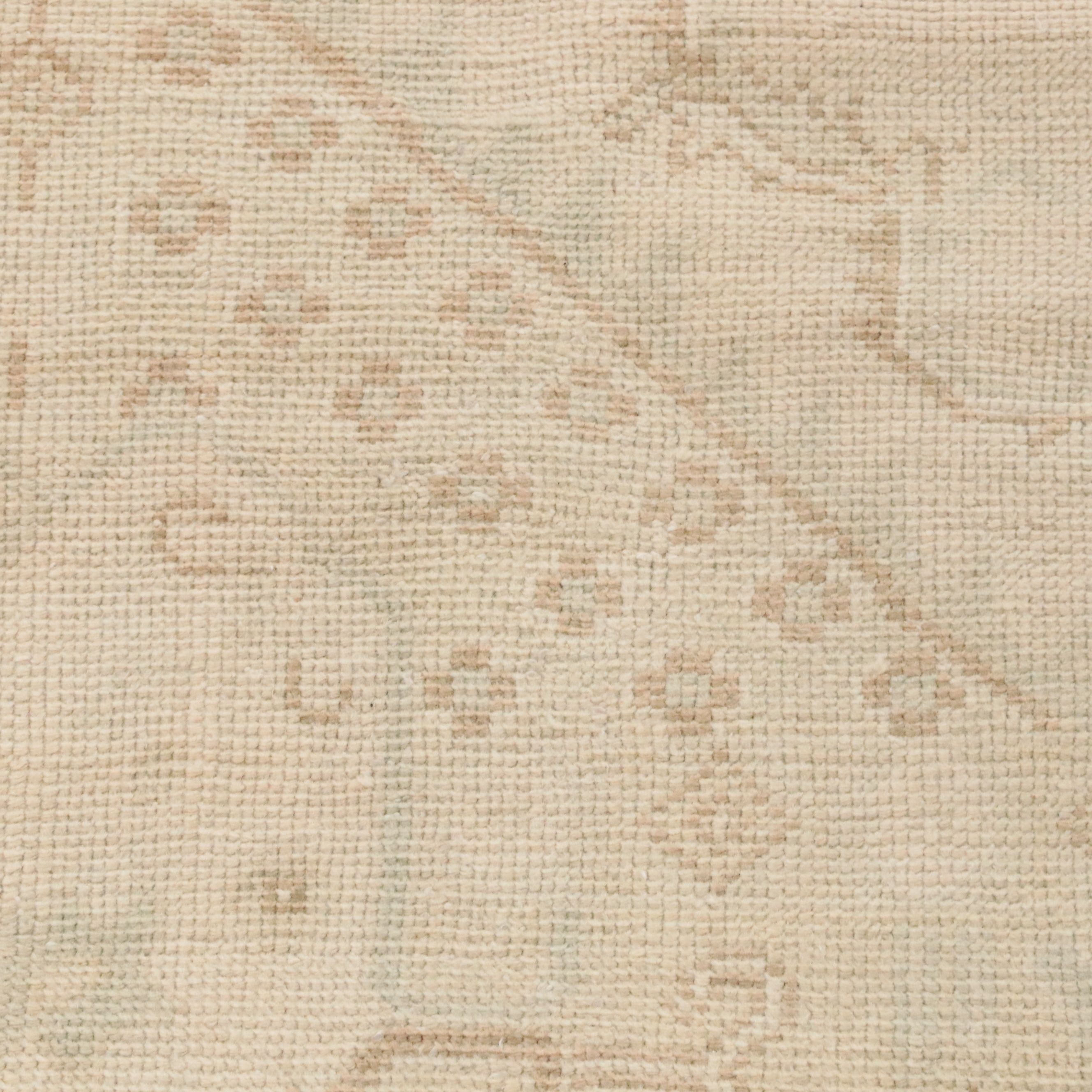 5'1 x 9'5 Hand-Knotted Turkish Oushak "Ghost" Area Rug