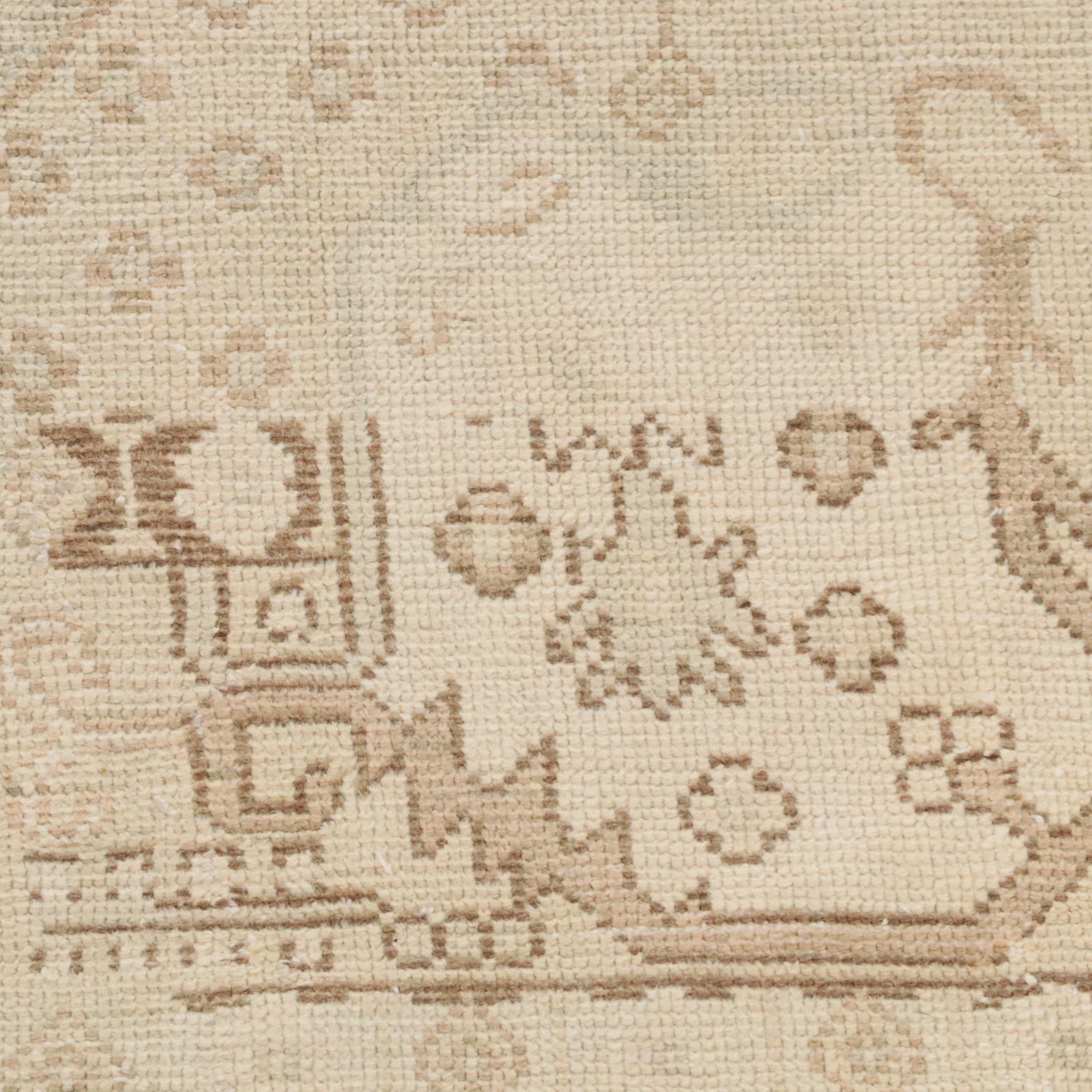 5'1 x 9'5 Hand-Knotted Turkish Oushak "Ghost" Area Rug