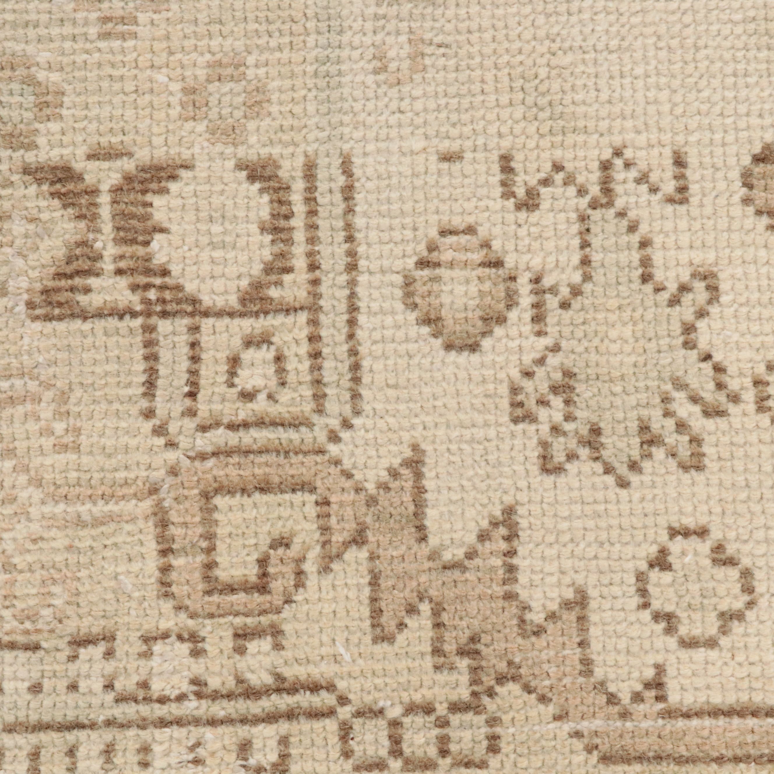 5'1 x 9'5 Hand-Knotted Turkish Oushak "Ghost" Area Rug