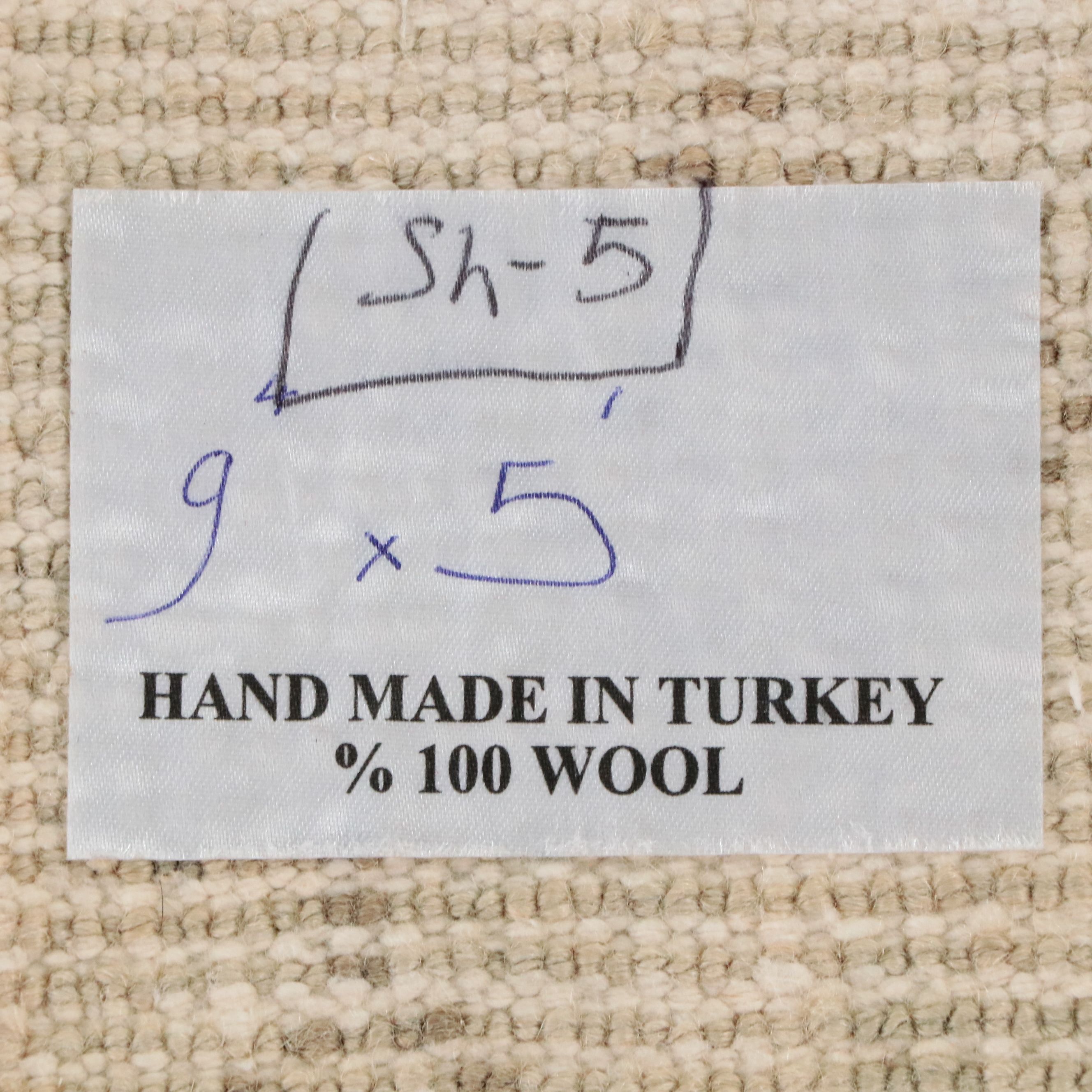 5'1 x 9'5 Hand-Knotted Turkish Oushak "Ghost" Area Rug