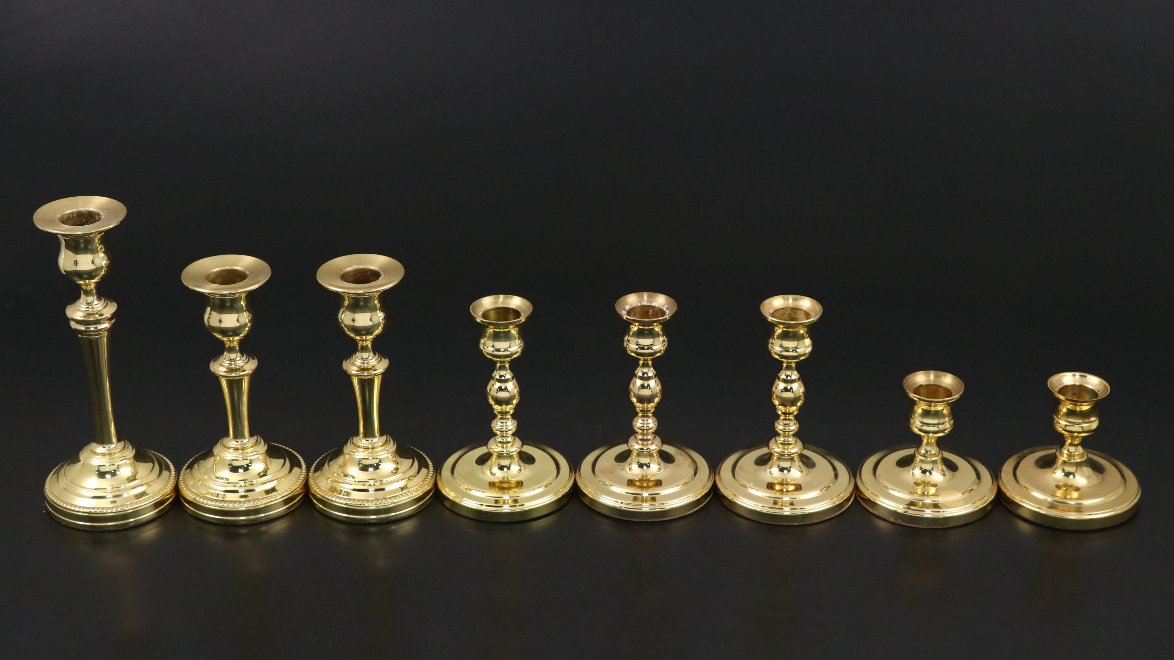 Baldwin and Carolina Brass Victorian Style Brass Candlesticks
