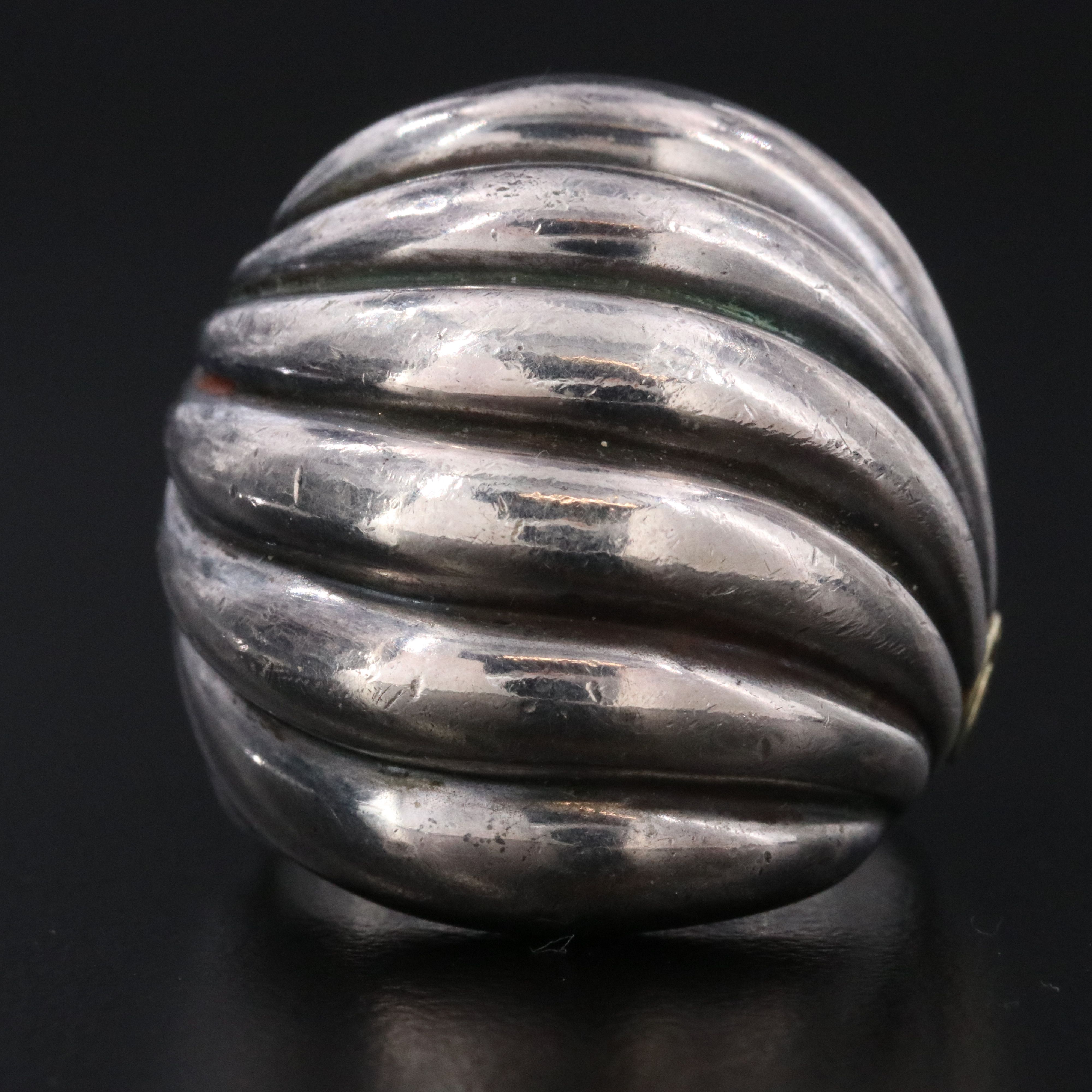 David Yurman Sculpted Cable Sterling Dome Ring with 18K Accent