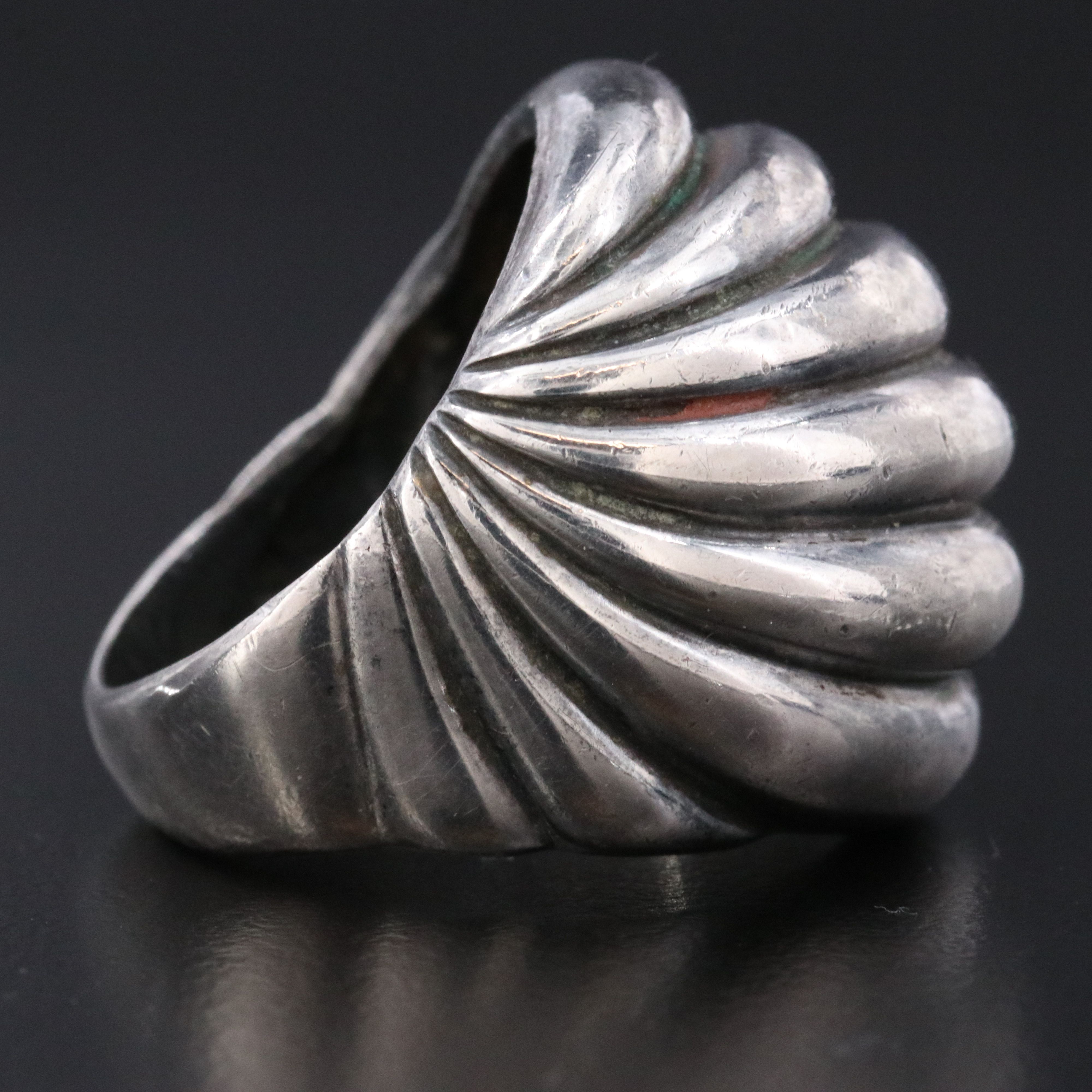 David Yurman Sculpted Cable Sterling Dome Ring with 18K Accent
